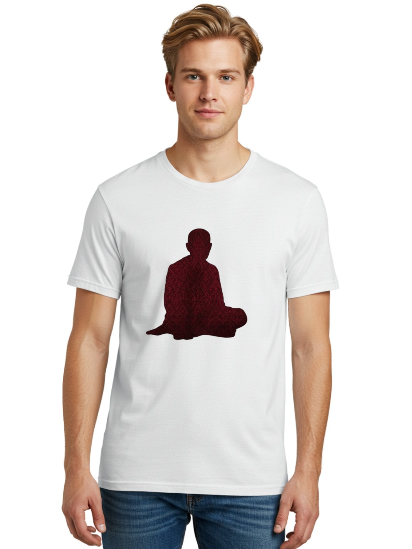 Buddha-Silhouette Men'S Graphic Tee, 100% Cotton, Comfortable Casual Summer Wear, Machine Washable, Vintage Camera, Old Camera, Antique Camera, Black Camera, Classic Photography, Photography Equipment, Nostalgic Device, Film Camera, Camera Art Bag222 30