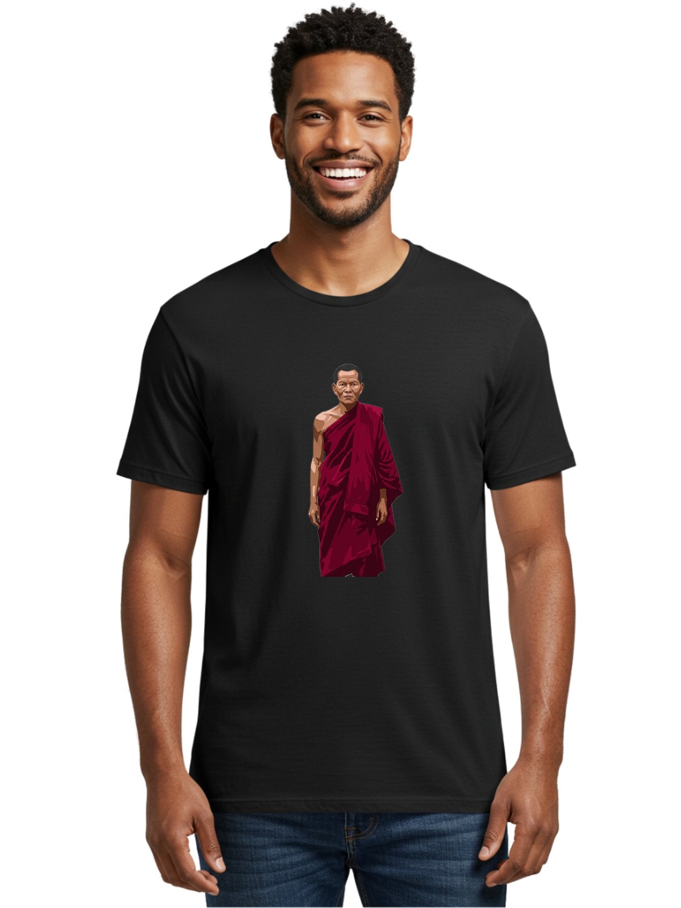 Buddhist-Monk-1 Men'S Graphic Tee, 100% Cotton, Comfortable Casual Summer Wear, Machine Washable, Vintage Camera, Old Camera, Antique Camera, Black Camera, Classic Photography, Photography Equipment, Nostalgic Device, Film Camera, Camera Art Bag224 18