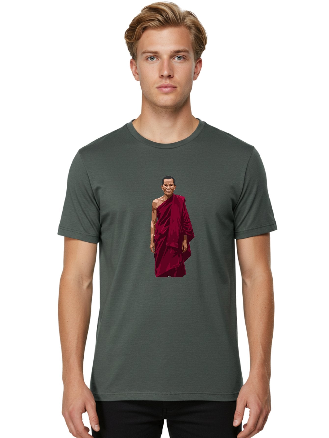 Buddhist-Monk-1 Men'S Graphic Tee, 100% Cotton, Comfortable Casual Summer Wear, Machine Washable, Vintage Camera, Old Camera, Antique Camera, Black Camera, Classic Photography, Photography Equipment, Nostalgic Device, Film Camera, Camera Art Bag224 19