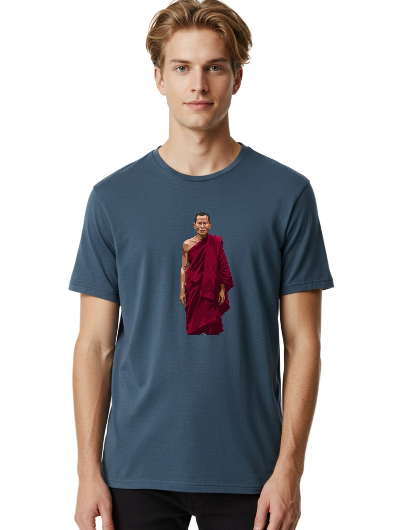 Buddhist-Monk-1 Men'S Graphic Tee, 100% Cotton, Comfortable Casual Summer Wear, Machine Washable, Vintage Camera, Old Camera, Antique Camera, Black Camera, Classic Photography, Photography Equipment, Nostalgic Device, Film Camera, Camera Art Bag224 22