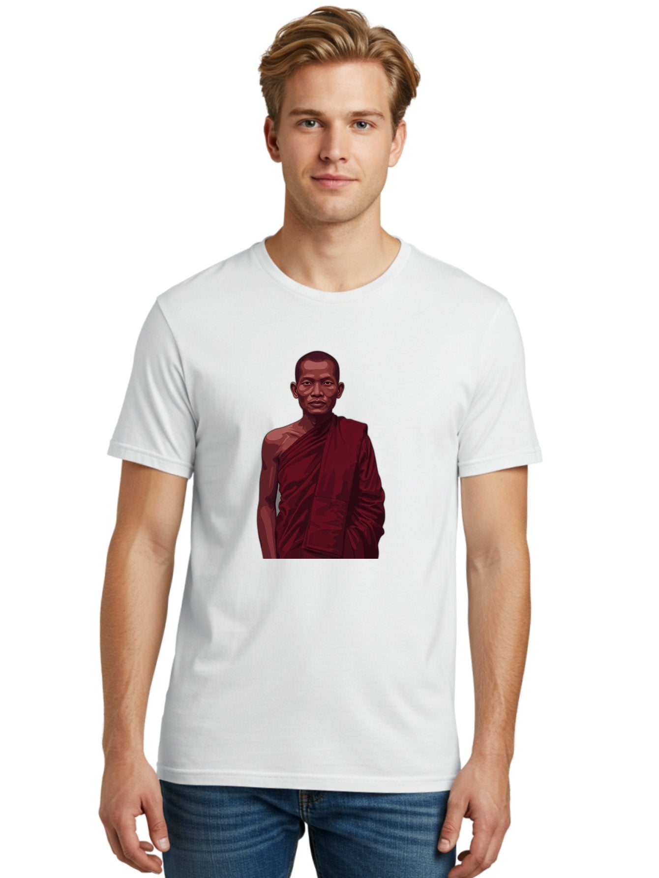 Buddhist-Monk-2 Men'S Graphic Tee, 100% Cotton, Comfortable Casual Summer Wear, Machine Washable, Vintage Camera, Old Camera, Antique Camera, Black Camera, Classic Photography, Photography Equipment, Nostalgic Device, Film Camera, Camera Art Bag225 27