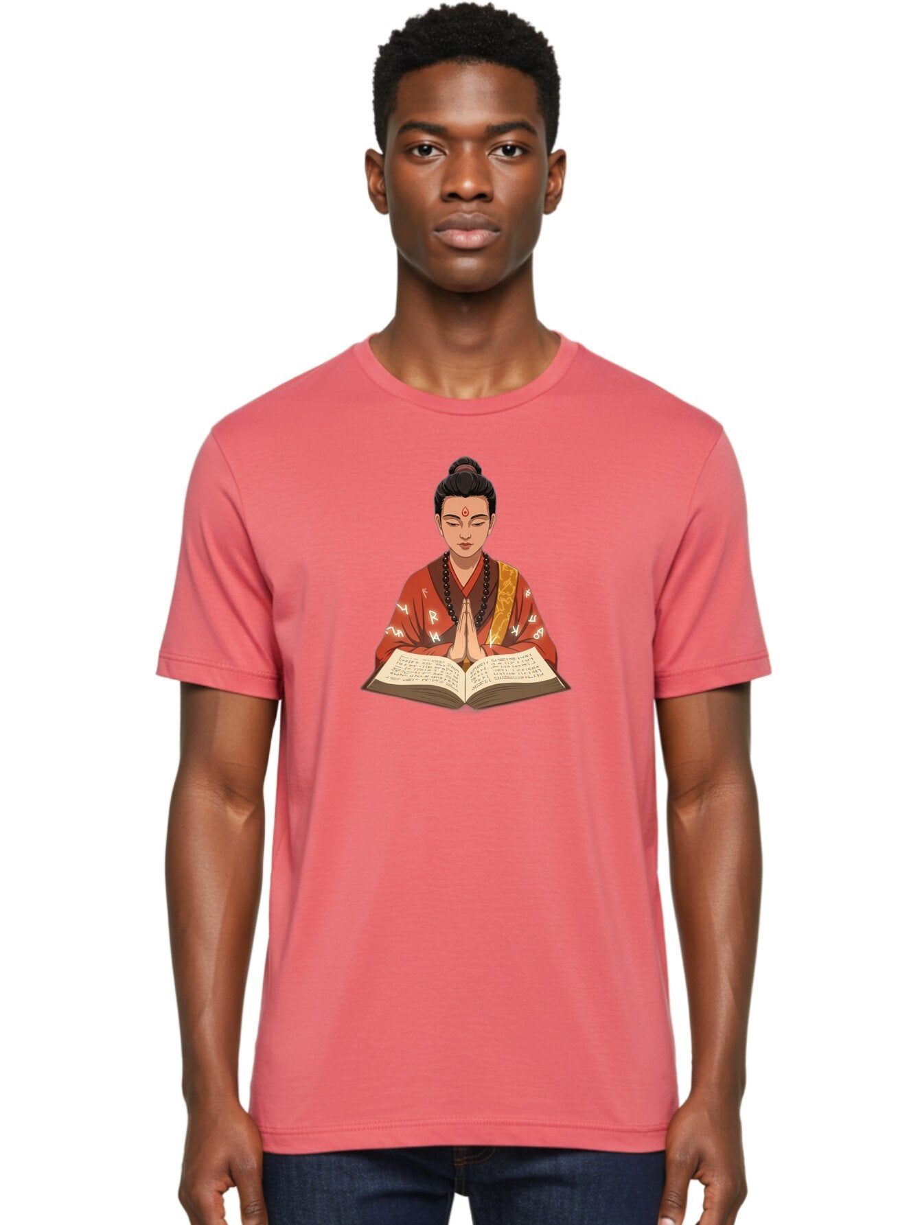 Buddhist-Monk-Praying Men'S Graphic Tee, 100% Cotton, Comfortable Casual Summer Wear, Machine Washable, Vintage Camera, Old Camera, Antique Camera, Black Camera, Classic Photography, Photography Equipment, Nostalgic Device, Film Camera, Bag227 26