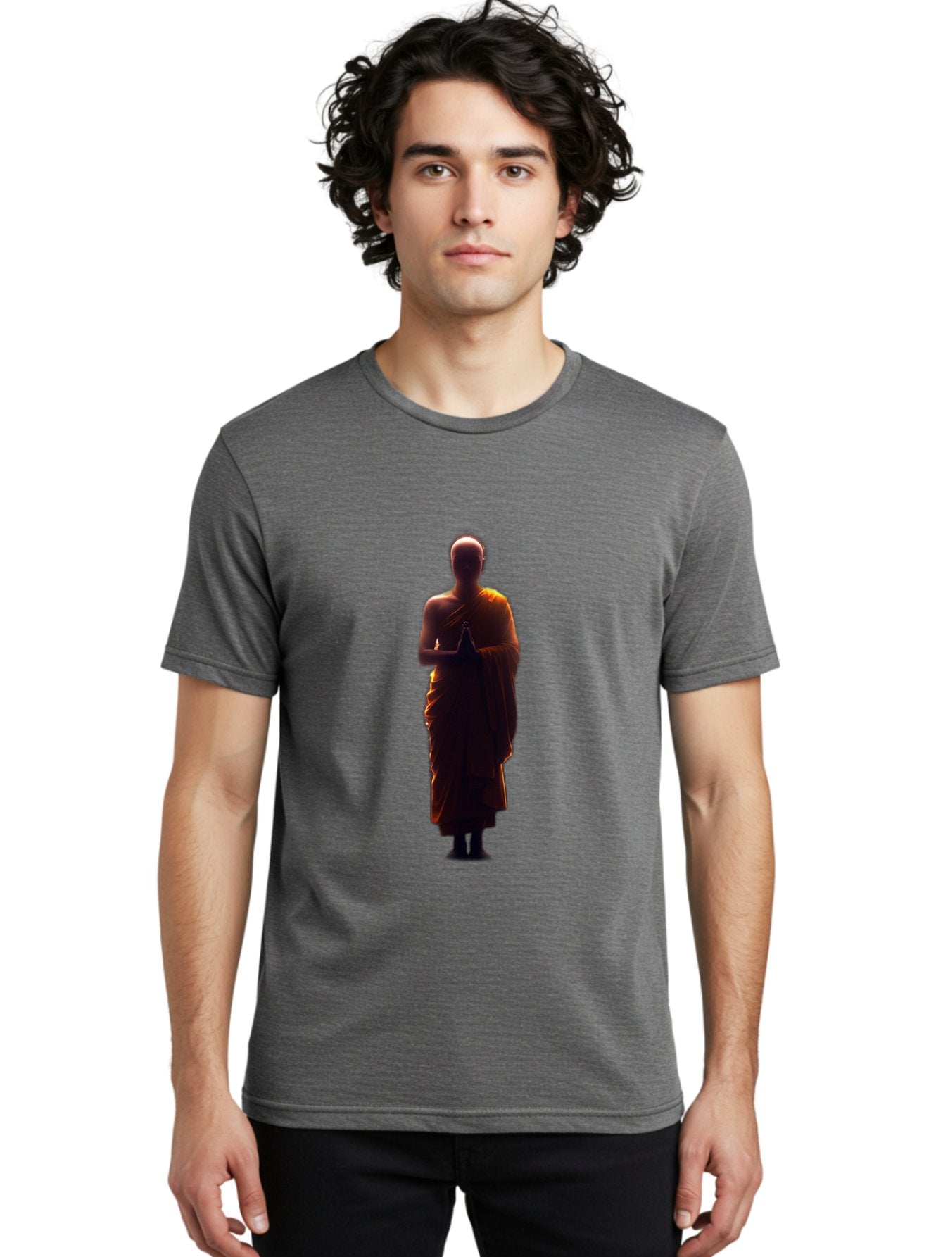 Buddhist-Monk-Silhouette Men'S Graphic Tee, 100% Cotton, Comfortable Casual Summer Wear, Machine Washable, Vintage Camera, Old Camera, Antique Camera, Black Camera, Classic Photography, Photography Equipment, Nostalgic Device, Film Camera, Bag230 18
