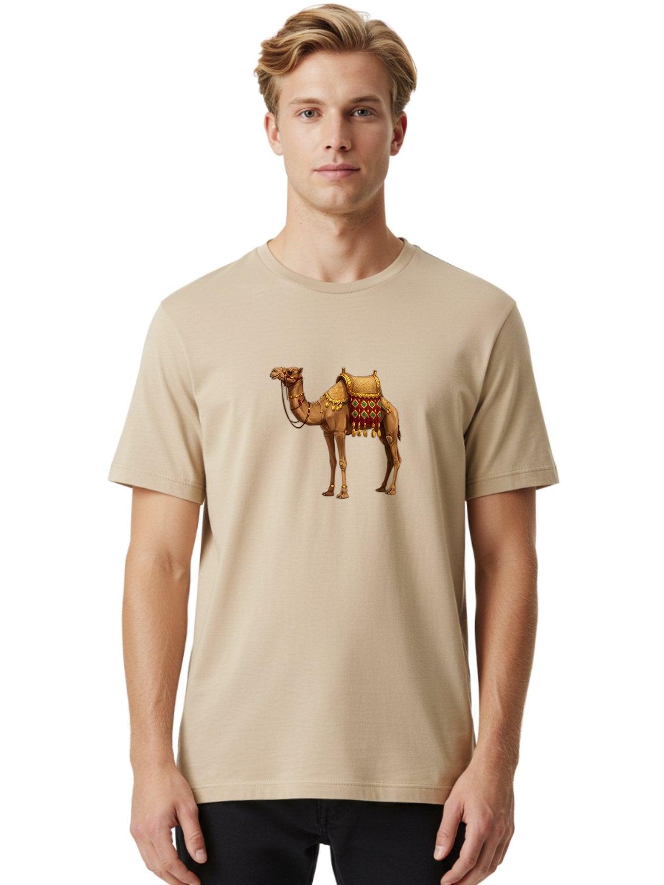 Camel-3 Men'S Graphic Tee, 100% Cotton, Comfortable Casual Summer Wear, Machine Washable, Vintage Camera, Old Camera, Antique Camera, Black Camera, Classic Photography, Photography Equipment, Nostalgic Device, Film Camera, Camera Art Bag241 16