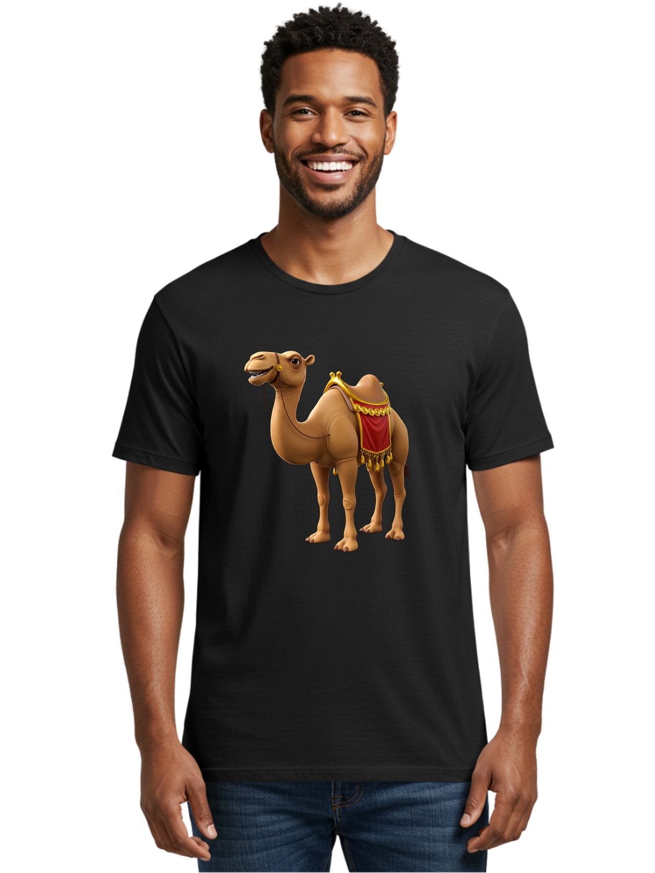 Camel-With-Red-Saddle Men'S Graphic Tee, 100% Cotton, Comfortable Casual Summer Wear, Machine Washable, Vintage Camera, Old Camera, Antique Camera, Black Camera, Classic Photography, Photography Equipment, Nostalgic Device, Film Camera, Bag242 24