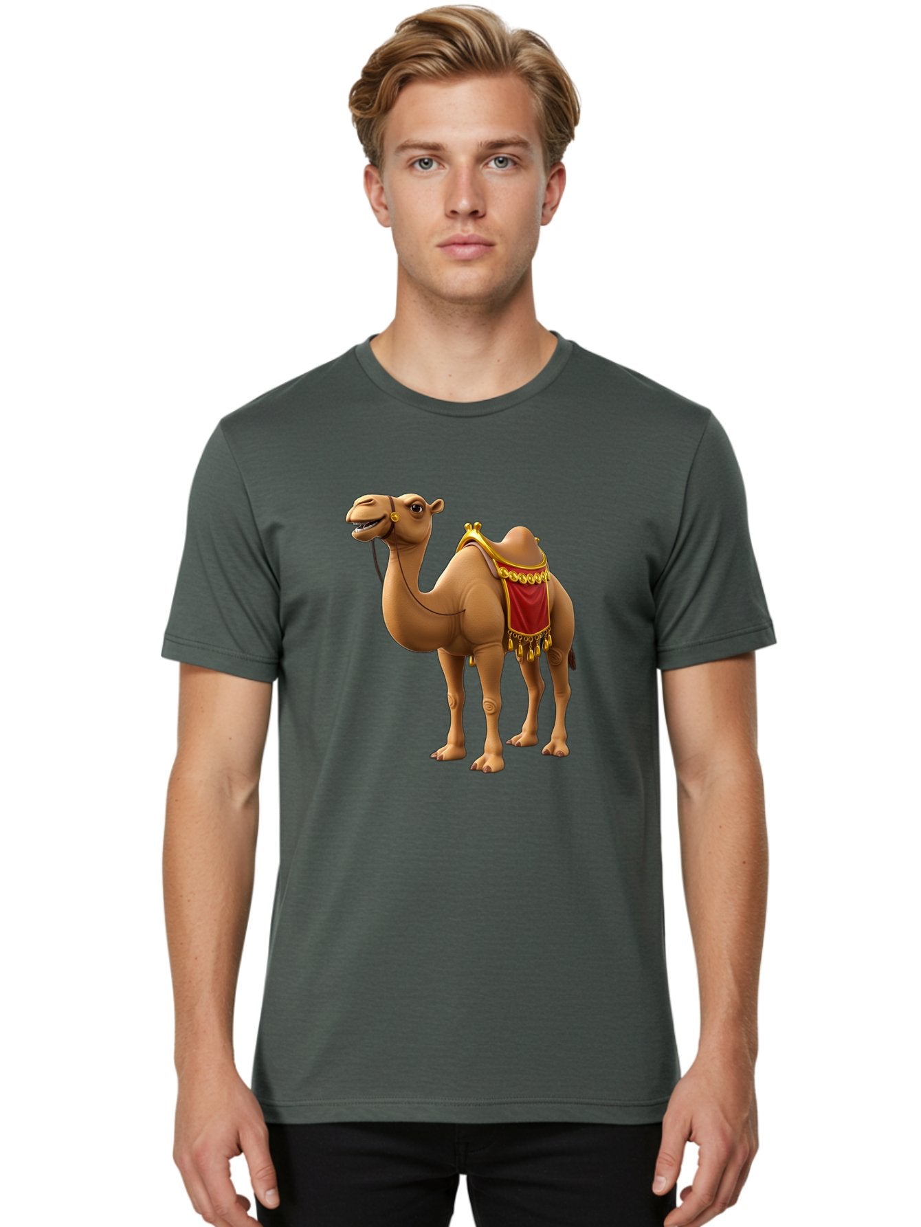 Camel-With-Red-Saddle Men'S Graphic Tee, 100% Cotton, Comfortable Casual Summer Wear, Machine Washable, Vintage Camera, Old Camera, Antique Camera, Black Camera, Classic Photography, Photography Equipment, Nostalgic Device, Film Camera, Bag242 29