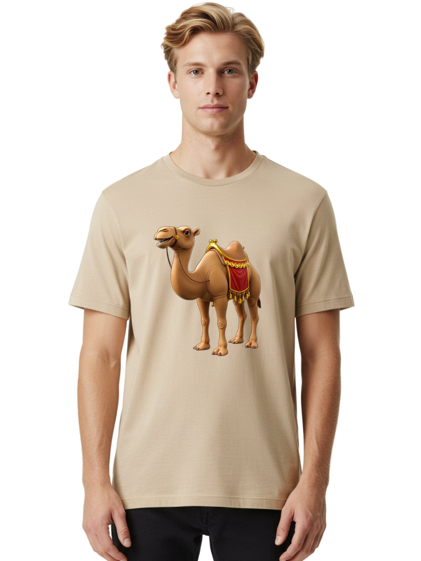 Camel-With-Red-Saddle Men'S Graphic Tee, 100% Cotton, Comfortable Casual Summer Wear, Machine Washable, Vintage Camera, Old Camera, Antique Camera, Black Camera, Classic Photography, Photography Equipment, Nostalgic Device, Film Camera, Bag242 18