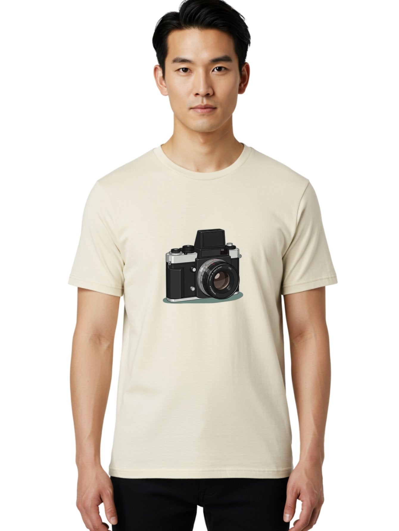 Camera Men'S Graphic Tee, 100% Cotton, Comfortable Casual Summer Wear, Machine Washable, Vintage Camera, Old Camera, Antique Camera, Black Camera, Classic Photography, Photography Equipment, Nostalgic Device, Film Camera, Camera Art Bag246 19