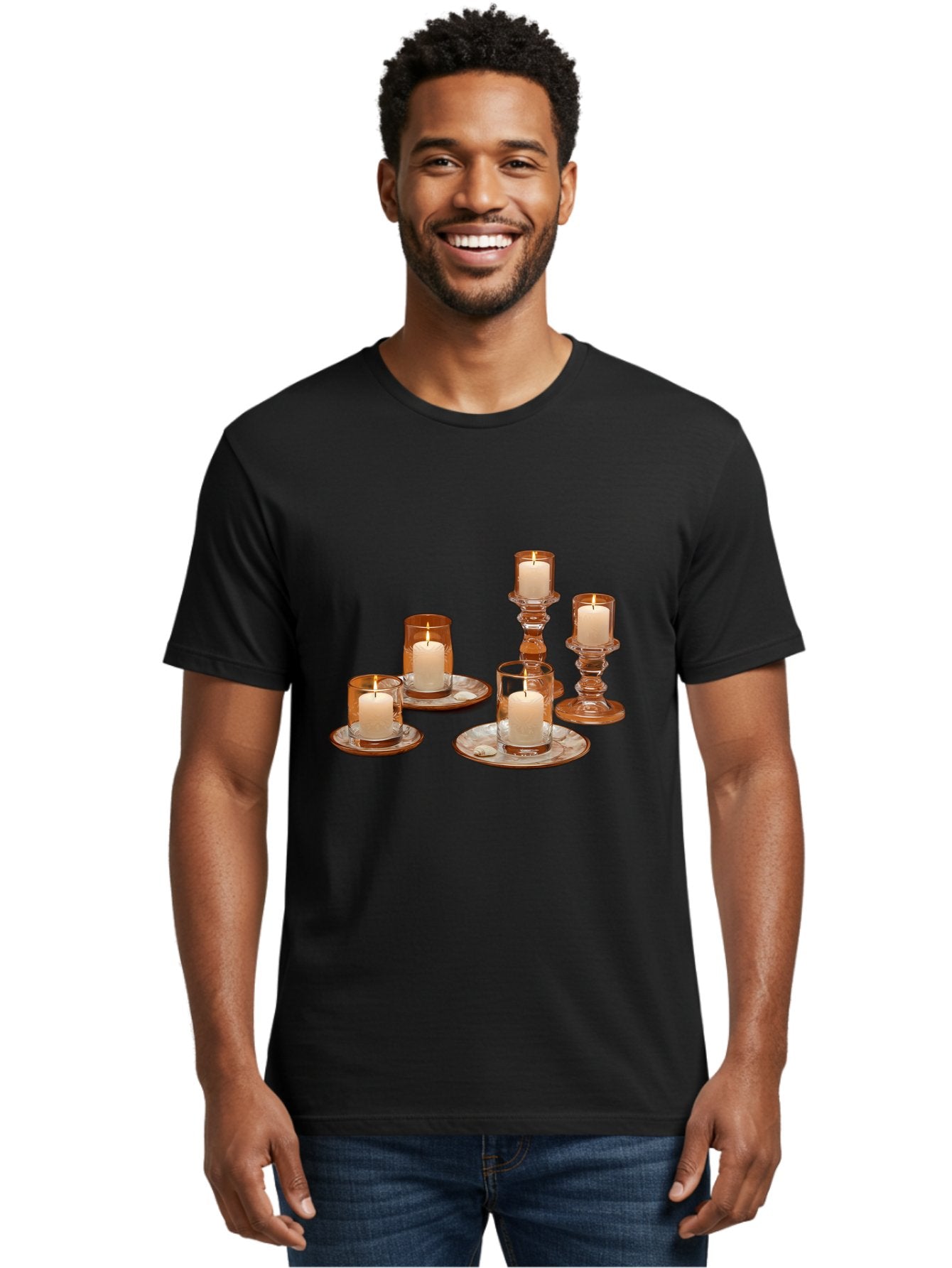 Candle-Holders-1 Men'S Graphic Tee, 100% Cotton, Comfortable Casual Summer Wear, Machine Washable, Vintage Camera, Old Camera, Antique Camera, Black Camera, Classic Photography, Photography Equipment, Nostalgic Device, Film Camera, Camera Art Bag251 24