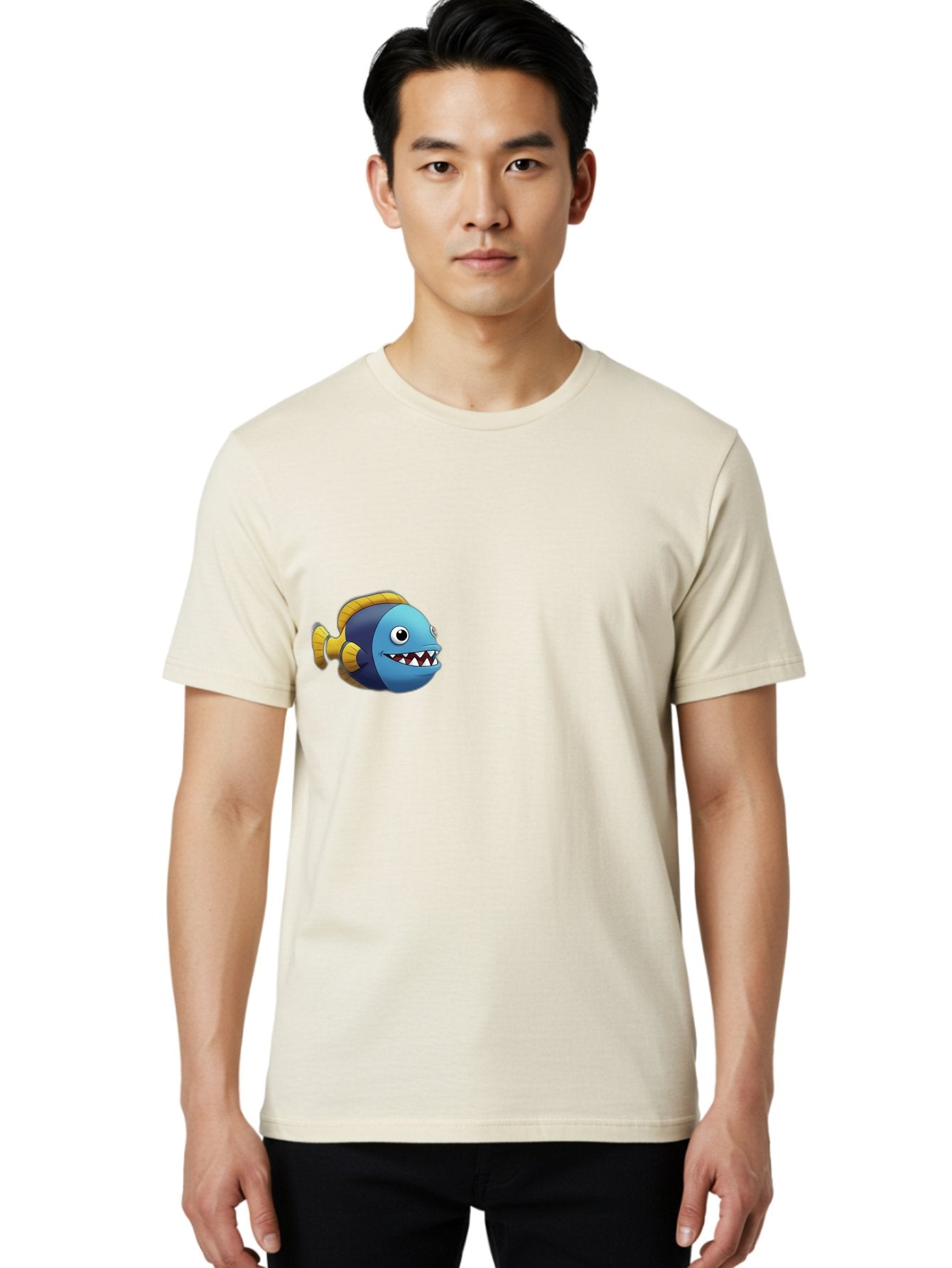 Cartoon-Fish-1 Men'S Graphic Tee, 100% Cotton, Comfortable Casual Summer Wear, Machine Washable, Vintage Camera, Old Camera, Antique Camera, Black Camera, Classic Photography, Photography Equipment, Nostalgic Device, Film Camera, Camera Art Bag261 22