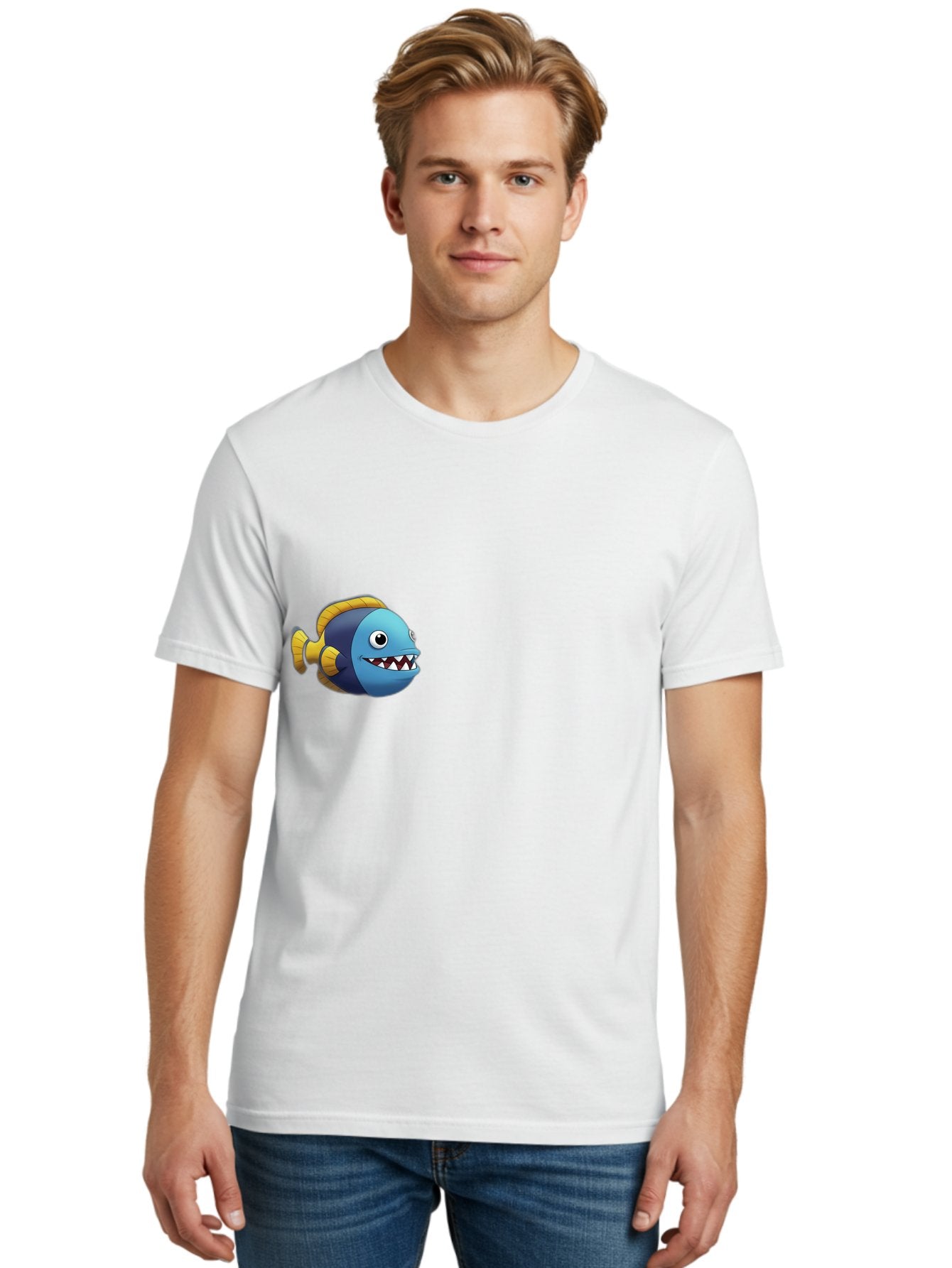 Cartoon-Fish-1 Men'S Graphic Tee, 100% Cotton, Comfortable Casual Summer Wear, Machine Washable, Vintage Camera, Old Camera, Antique Camera, Black Camera, Classic Photography, Photography Equipment, Nostalgic Device, Film Camera, Camera Art Bag261 26