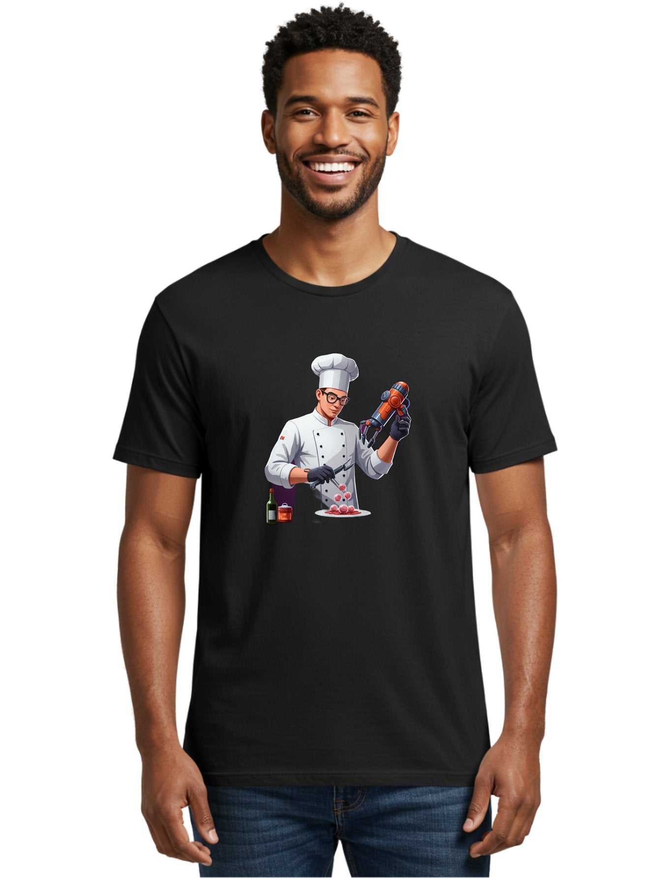 Chef-With-Meatball-Gun Men'S Graphic Tee, 100% Cotton, Comfortable Casual Summer Wear, Machine Washable, Vintage Camera, Old Camera, Antique Camera, Black Camera, Classic Photography, Photography Equipment, Nostalgic Device, Film Camera, Bag278 23