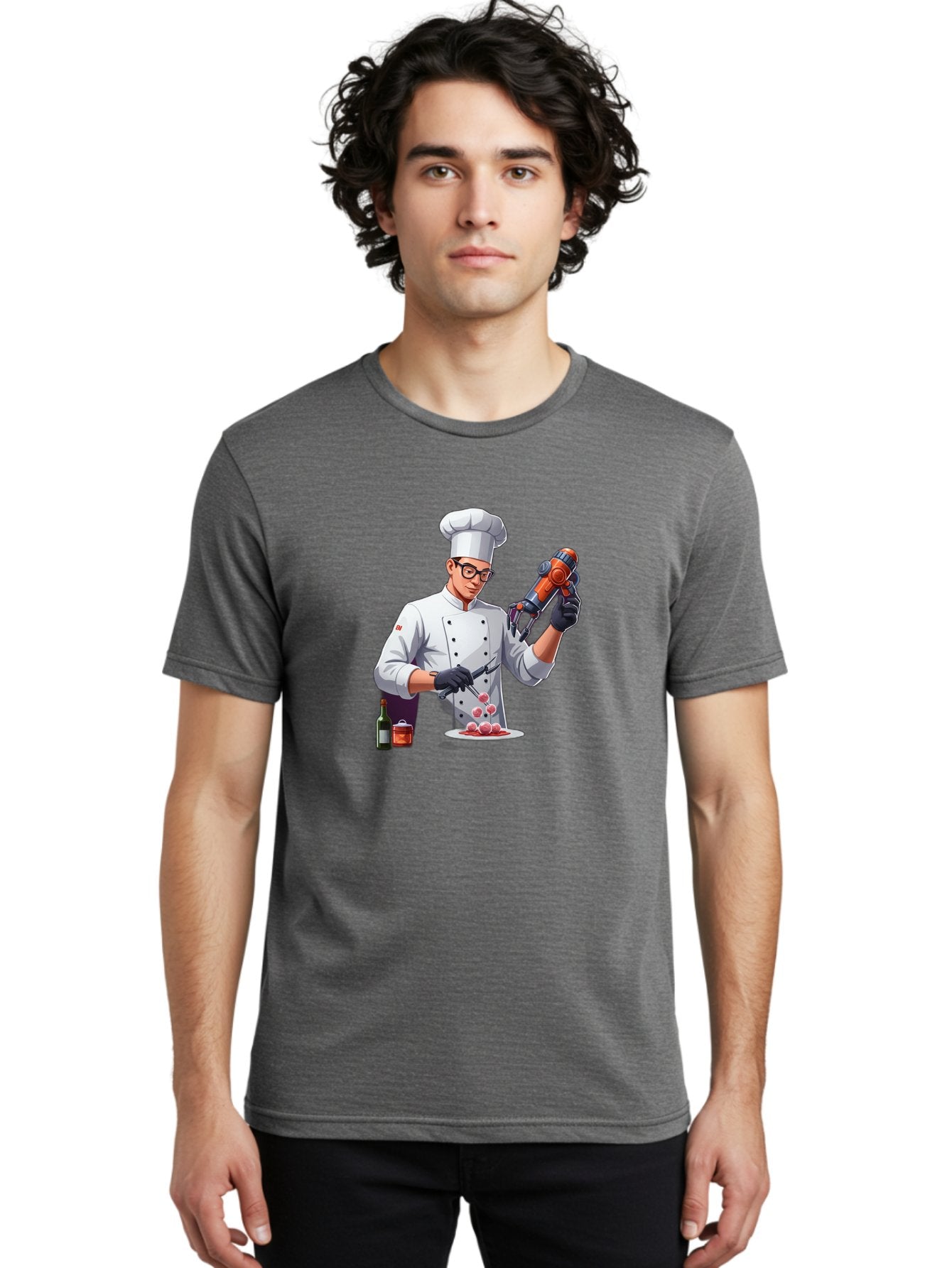 Chef-With-Meatball-Gun Men'S Graphic Tee, 100% Cotton, Comfortable Casual Summer Wear, Machine Washable, Vintage Camera, Old Camera, Antique Camera, Black Camera, Classic Photography, Photography Equipment, Nostalgic Device, Film Camera, Bag278 26