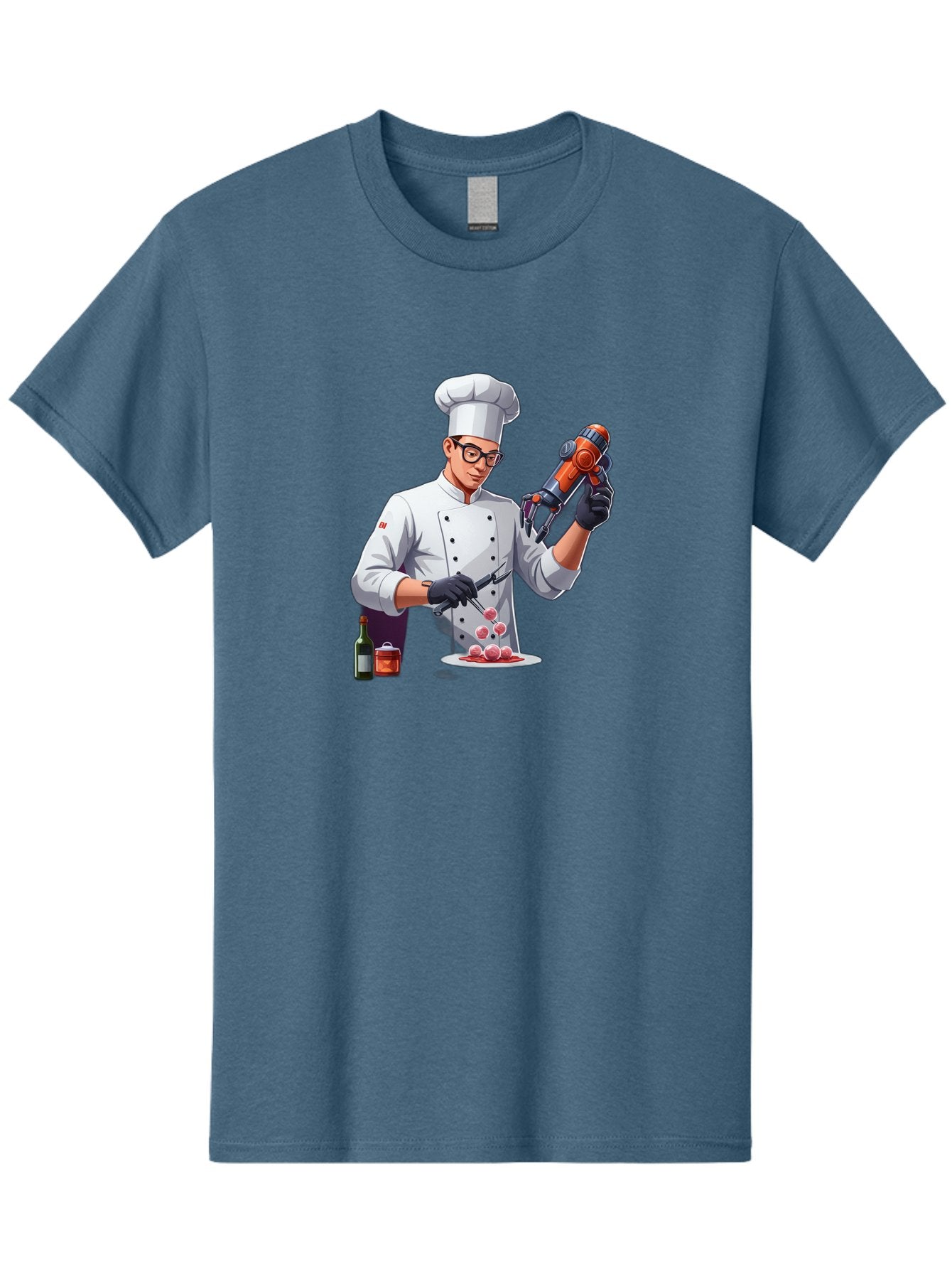 Chef-With-Meatball-Gun Men'S Graphic Tee, 100% Cotton, Comfortable Casual Summer Wear, Machine Washable, Vintage Camera, Old Camera, Antique Camera, Black Camera, Classic Photography, Photography Equipment, Nostalgic Device, Film Camera, Bag278