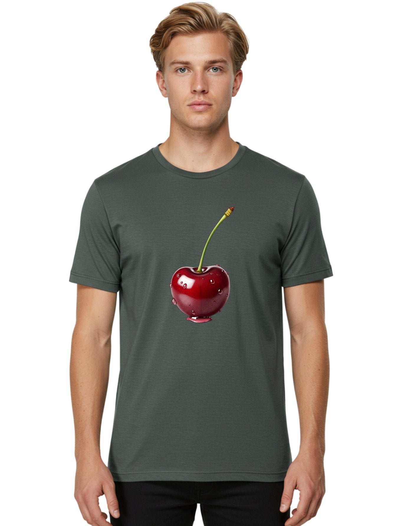 Cherry Men'S Graphic Tee, 100% Cotton, Comfortable Casual Summer Wear, Machine Washable, Vintage Camera, Old Camera, Antique Camera, Black Camera, Classic Photography, Photography Equipment, Nostalgic Device, Film Camera, Camera Art Bag279 30