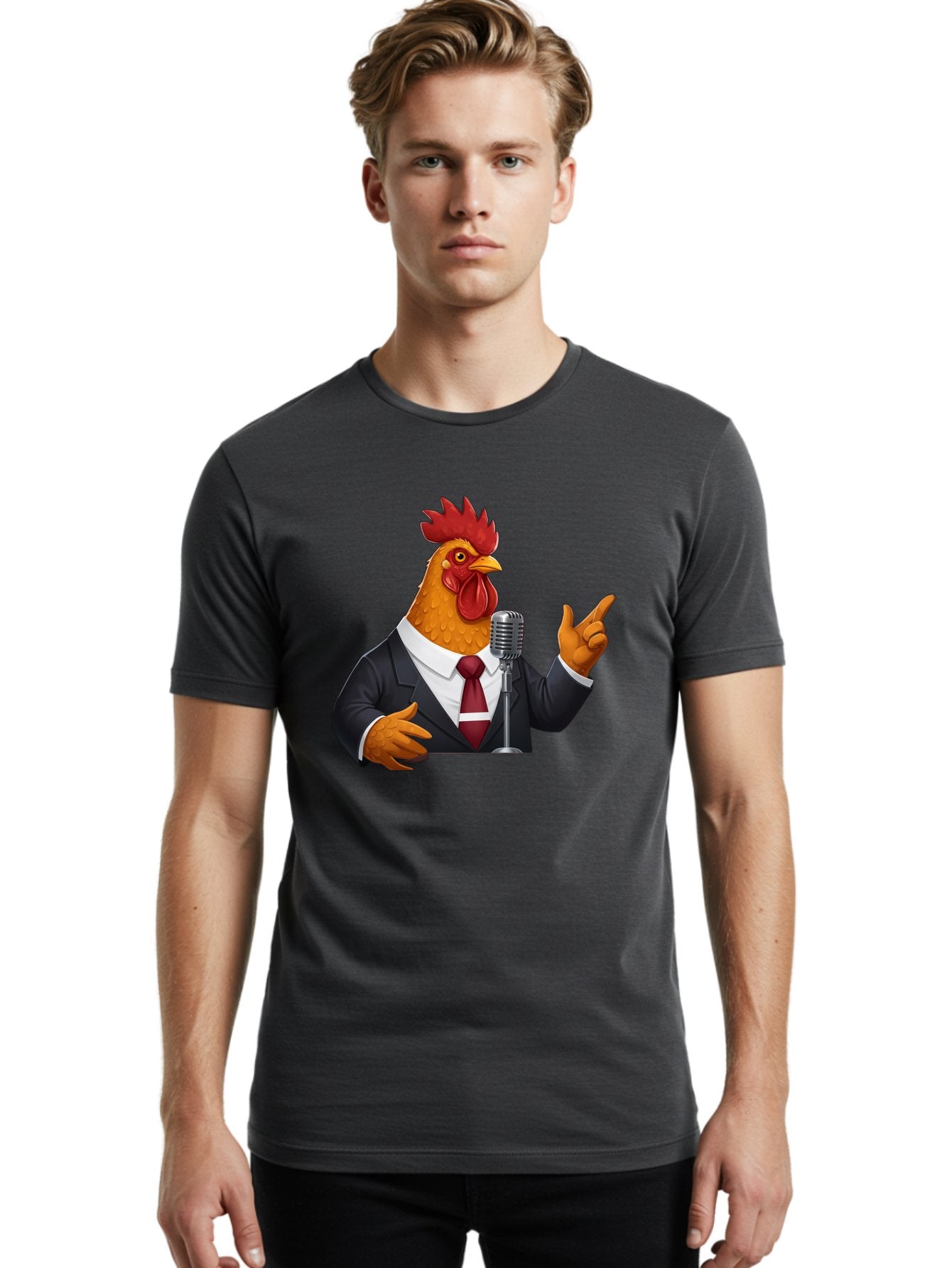 Chicken-In-Suit Men'S Graphic Tee, 100% Cotton, Comfortable Casual Summer Wear, Machine Washable, Vintage Camera, Old Camera, Antique Camera, Black Camera, Classic Photography, Photography Equipment, Nostalgic Device, Film Camera, Camera Art Bag282 21