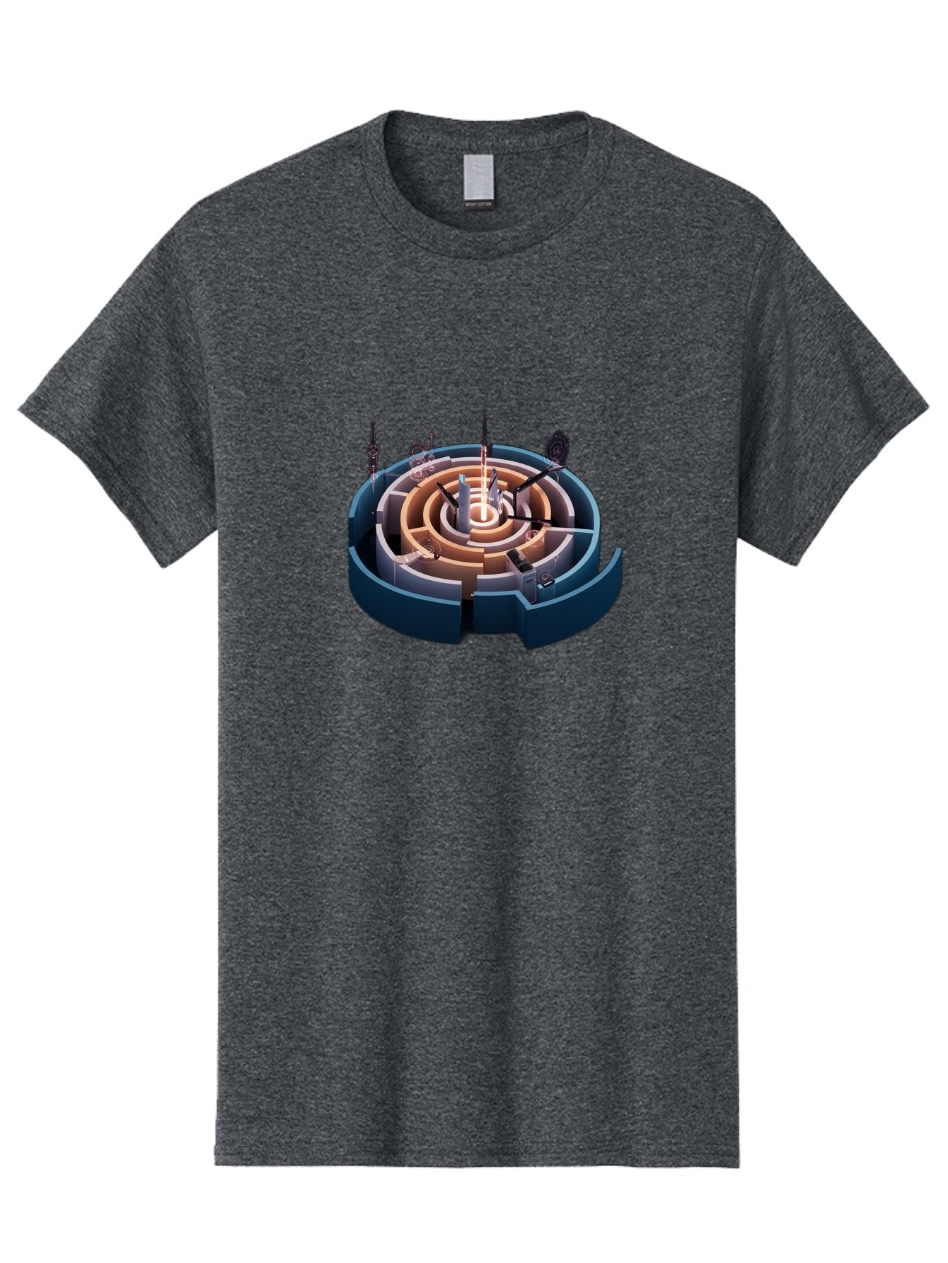 Circular-Labyrinth Men'S Graphic Tee, 100% Cotton, Comfortable Casual Summer Wear, Machine Washable, Vintage Camera, Old Camera, Antique Camera, Black Camera, Classic Photography, Photography Equipment, Nostalgic Device, Film Camera, Bag294