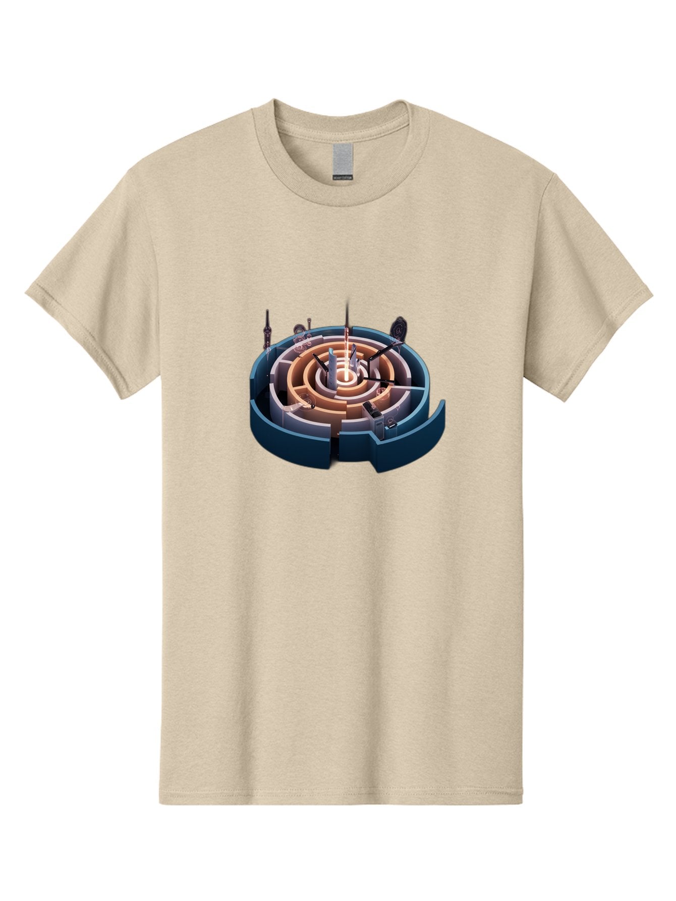 Circular-Labyrinth Men'S Graphic Tee, 100% Cotton, Comfortable Casual Summer Wear, Machine Washable, Vintage Camera, Old Camera, Antique Camera, Black Camera, Classic Photography, Photography Equipment, Nostalgic Device, Film Camera, Bag294 7