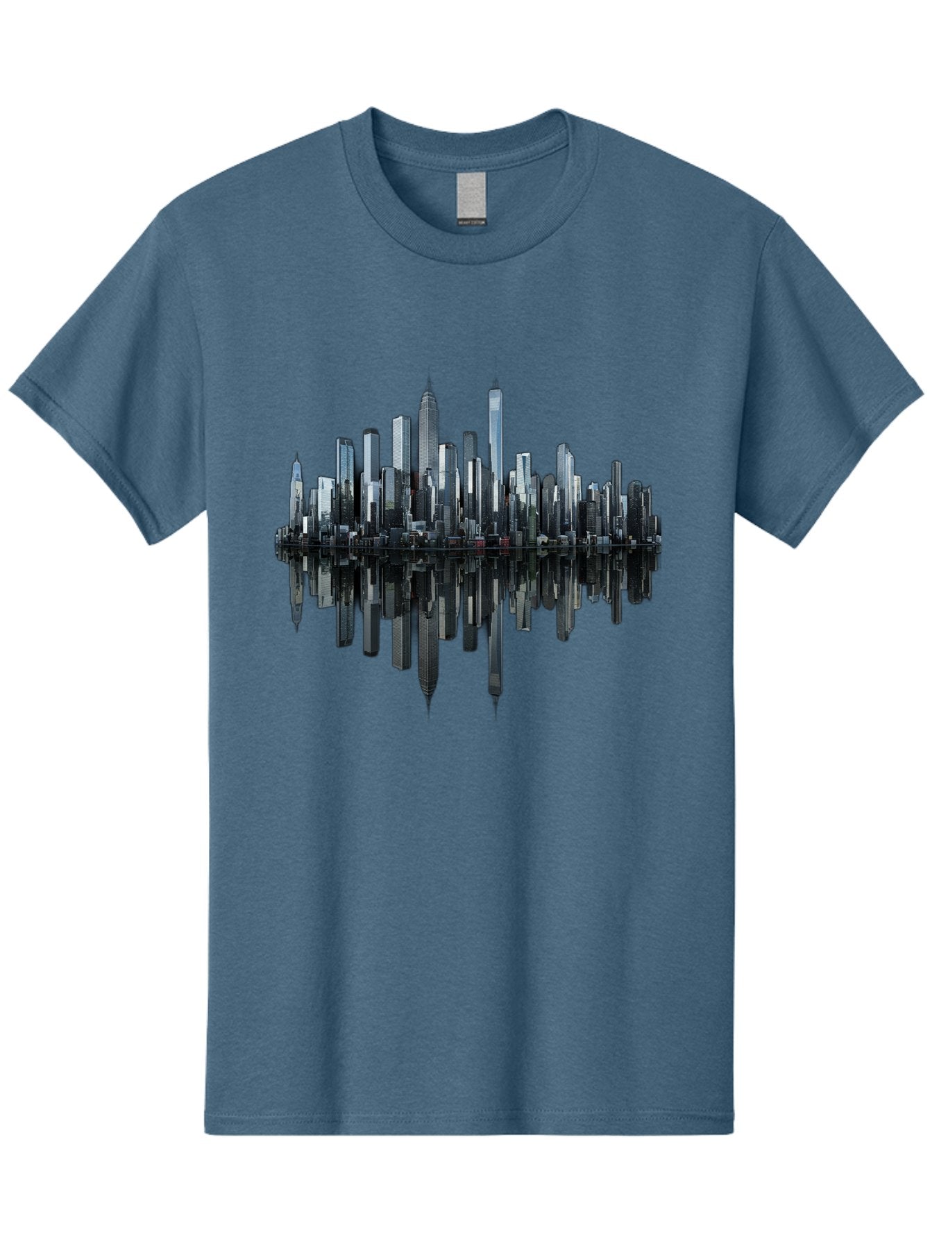 City-Skyline-Sound-Wave Men'S Graphic Tee, 100% Cotton, Comfortable Casual Summer Wear, Machine Washable, Vintage Camera, Old Camera, Antique Camera, Black Camera, Classic Photography, Photography Equipment, Nostalgic Device, Film Camera, Bag297 4