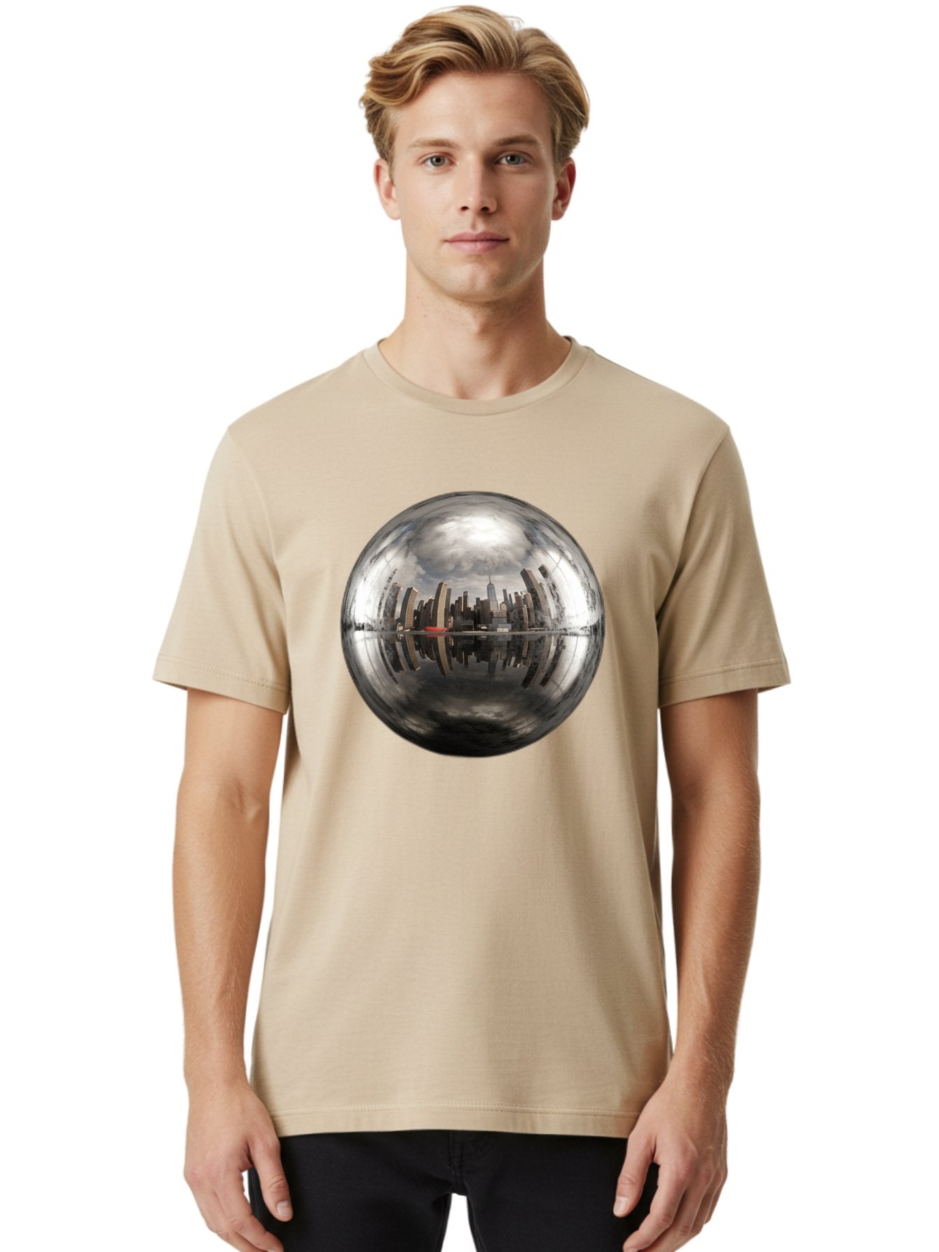 Cityscape-Sphere Men'S Graphic Tee, 100% Cotton, Comfortable Casual Summer Wear, Machine Washable, Vintage Camera, Old Camera, Antique Camera, Black Camera, Classic Photography, Photography Equipment, Nostalgic Device, Film Camera, Camera Art Bag299 20
