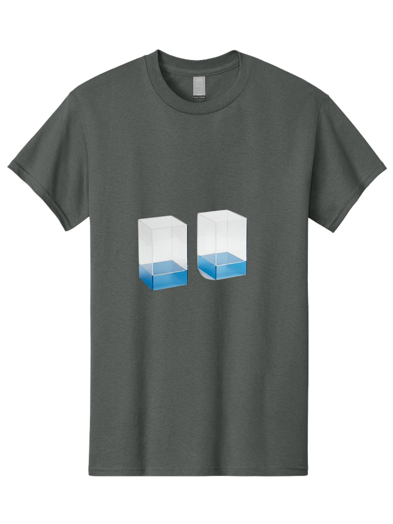 Clear-Boxes-With-Blue-Liquid Men'S Graphic Tee, 100% Cotton, Comfortable Casual Summer Wear, Machine Washable, Vintage Camera, Old Camera, Antique Camera, Black Camera, Classic Photography, Photography Equipment, Nostalgic Device, Film Camera, Bag302 7