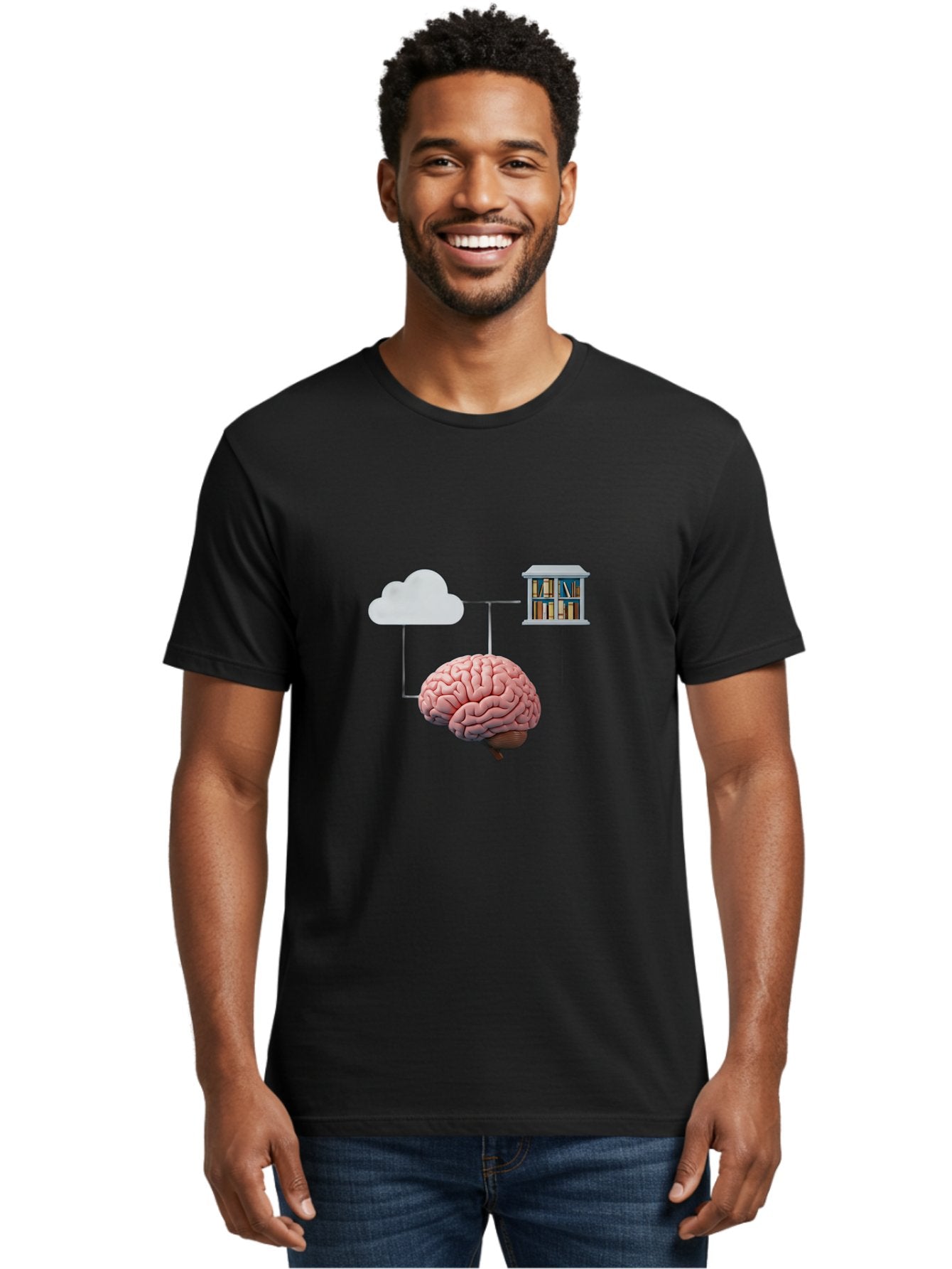 Cloud-Library-Brain Men'S Graphic Tee, 100% Cotton, Comfortable Casual Summer Wear, Machine Washable, Vintage Camera, Old Camera, Antique Camera, Black Camera, Classic Photography, Photography Equipment, Nostalgic Device, Film Camera, Bag308 25