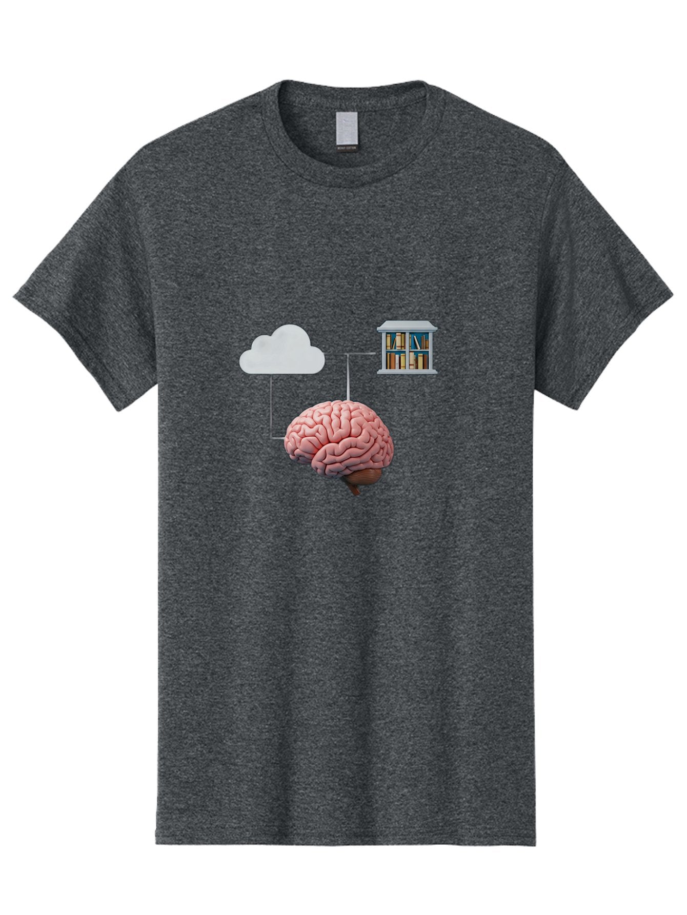 Cloud-Library-Brain Men'S Graphic Tee, 100% Cotton, Comfortable Casual Summer Wear, Machine Washable, Vintage Camera, Old Camera, Antique Camera, Black Camera, Classic Photography, Photography Equipment, Nostalgic Device, Film Camera, Bag308 4