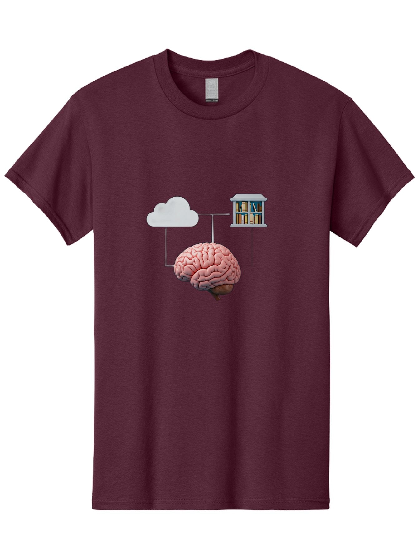 Cloud-Library-Brain Men'S Graphic Tee, 100% Cotton, Comfortable Casual Summer Wear, Machine Washable, Vintage Camera, Old Camera, Antique Camera, Black Camera, Classic Photography, Photography Equipment, Nostalgic Device, Film Camera, Bag308 9