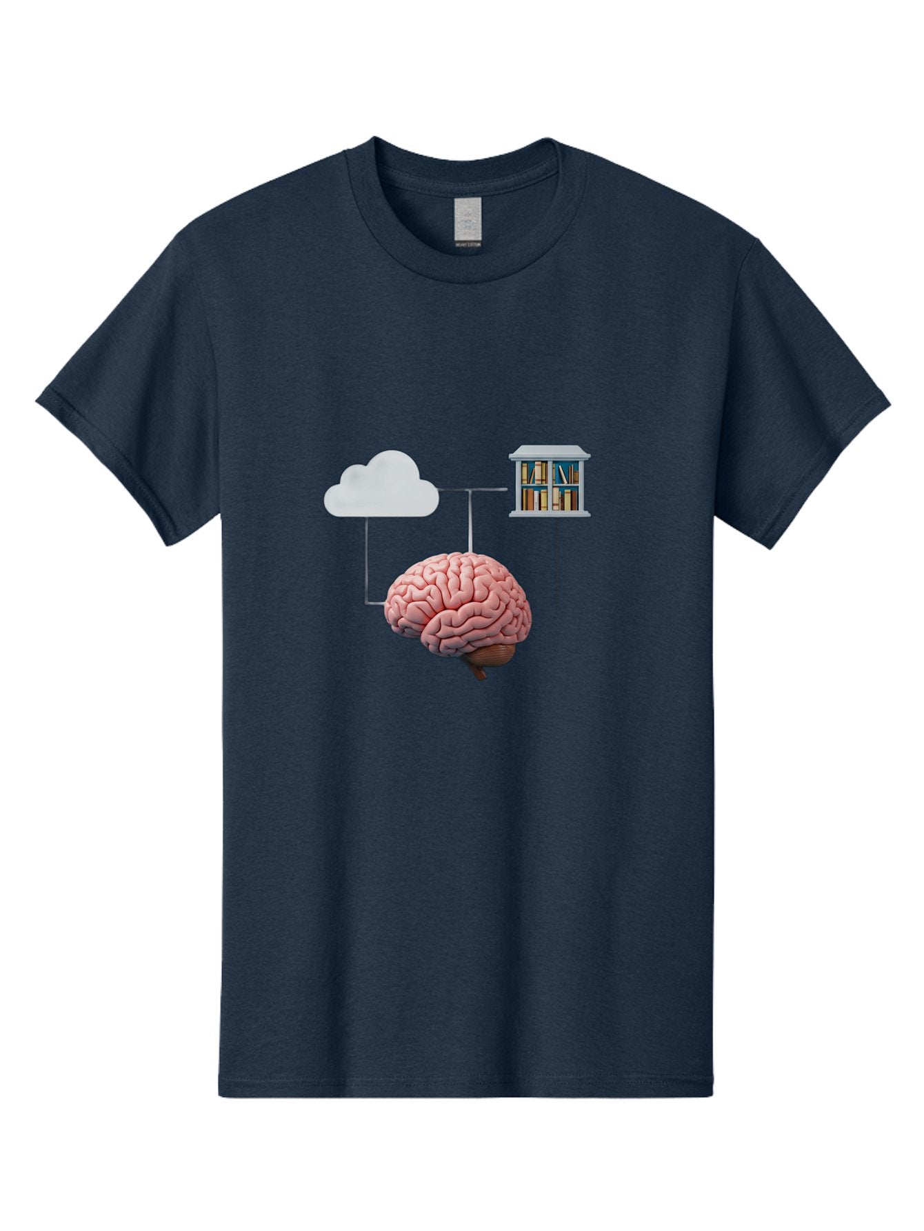 Cloud-Library-Brain Men'S Graphic Tee, 100% Cotton, Comfortable Casual Summer Wear, Machine Washable, Vintage Camera, Old Camera, Antique Camera, Black Camera, Classic Photography, Photography Equipment, Nostalgic Device, Film Camera, Bag308
