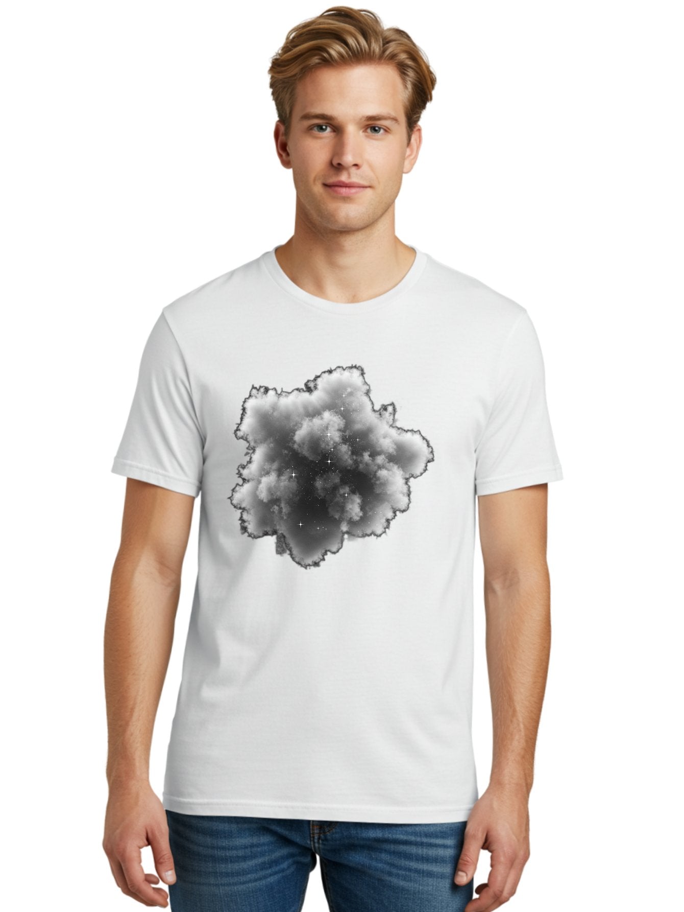 Cloud-With-Stars Men'S Graphic Tee, 100% Cotton, Comfortable Casual Summer Wear, Machine Washable, Vintage Camera, Old Camera, Antique Camera, Black Camera, Classic Photography, Photography Equipment, Nostalgic Device, Film Camera, Camera Art Bag309 26