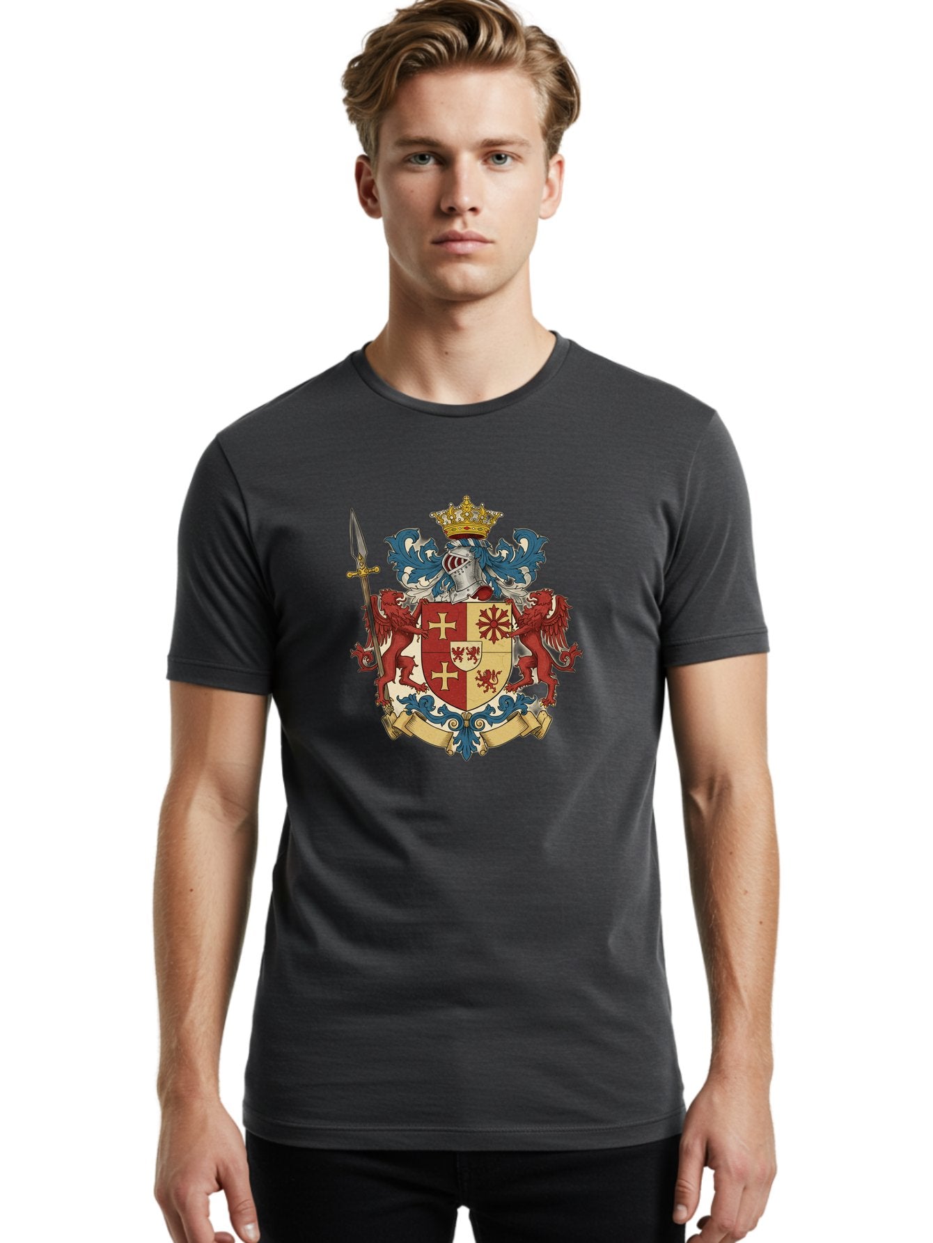 Coat-Of-Arms Men'S Graphic Tee, 100% Cotton, Comfortable Casual Summer Wear, Machine Washable, Vintage Camera, Old Camera, Antique Camera, Black Camera, Classic Photography, Photography Equipment, Nostalgic Device, Film Camera, Camera Art Bag312 20