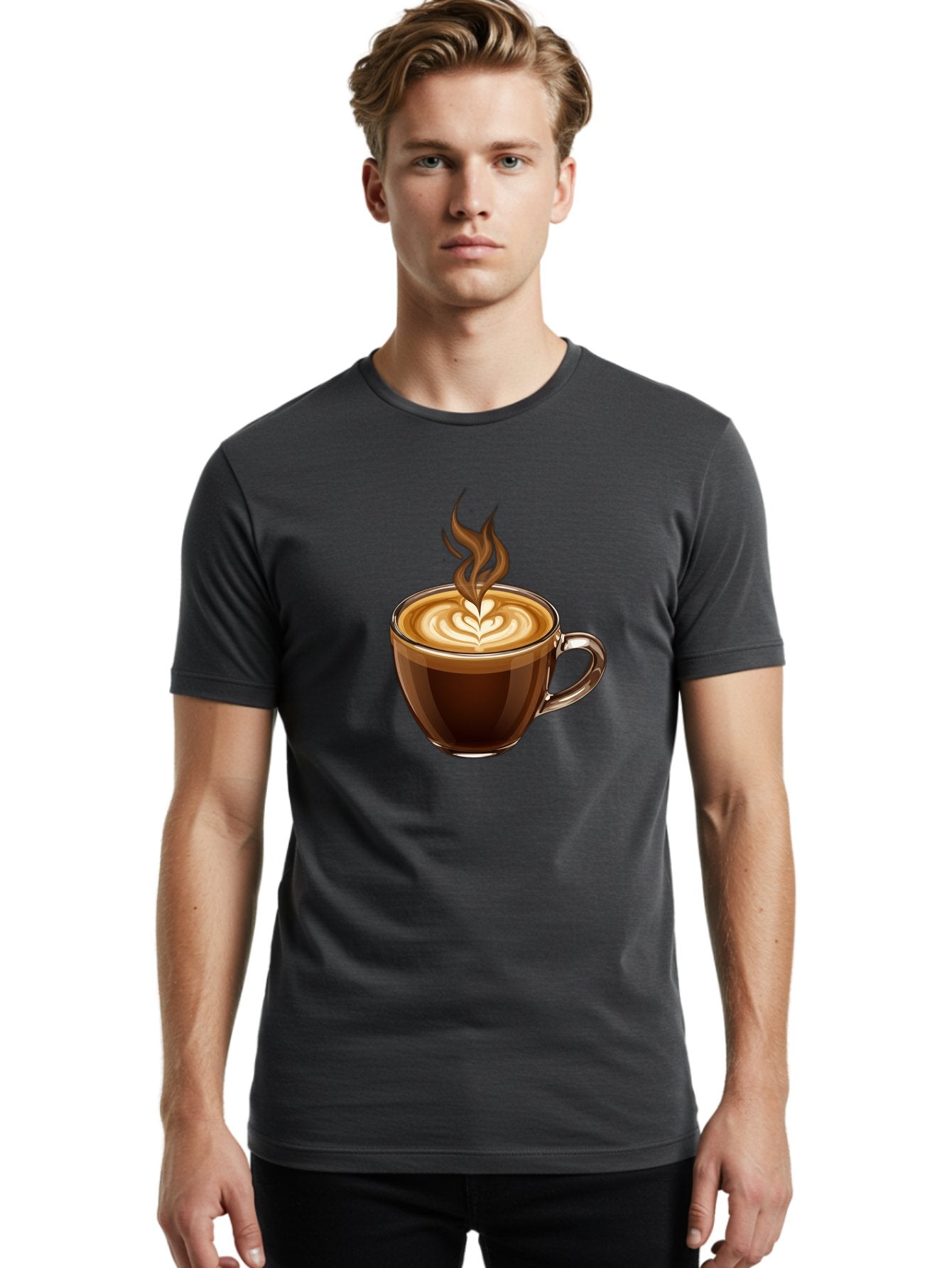 Coffee-Cup Men'S Graphic Tee, 100% Cotton, Comfortable Casual Summer Wear, Machine Washable, Vintage Camera, Old Camera, Antique Camera, Black Camera, Classic Photography, Photography Equipment, Nostalgic Device, Film Camera, Camera Art Bag318 26