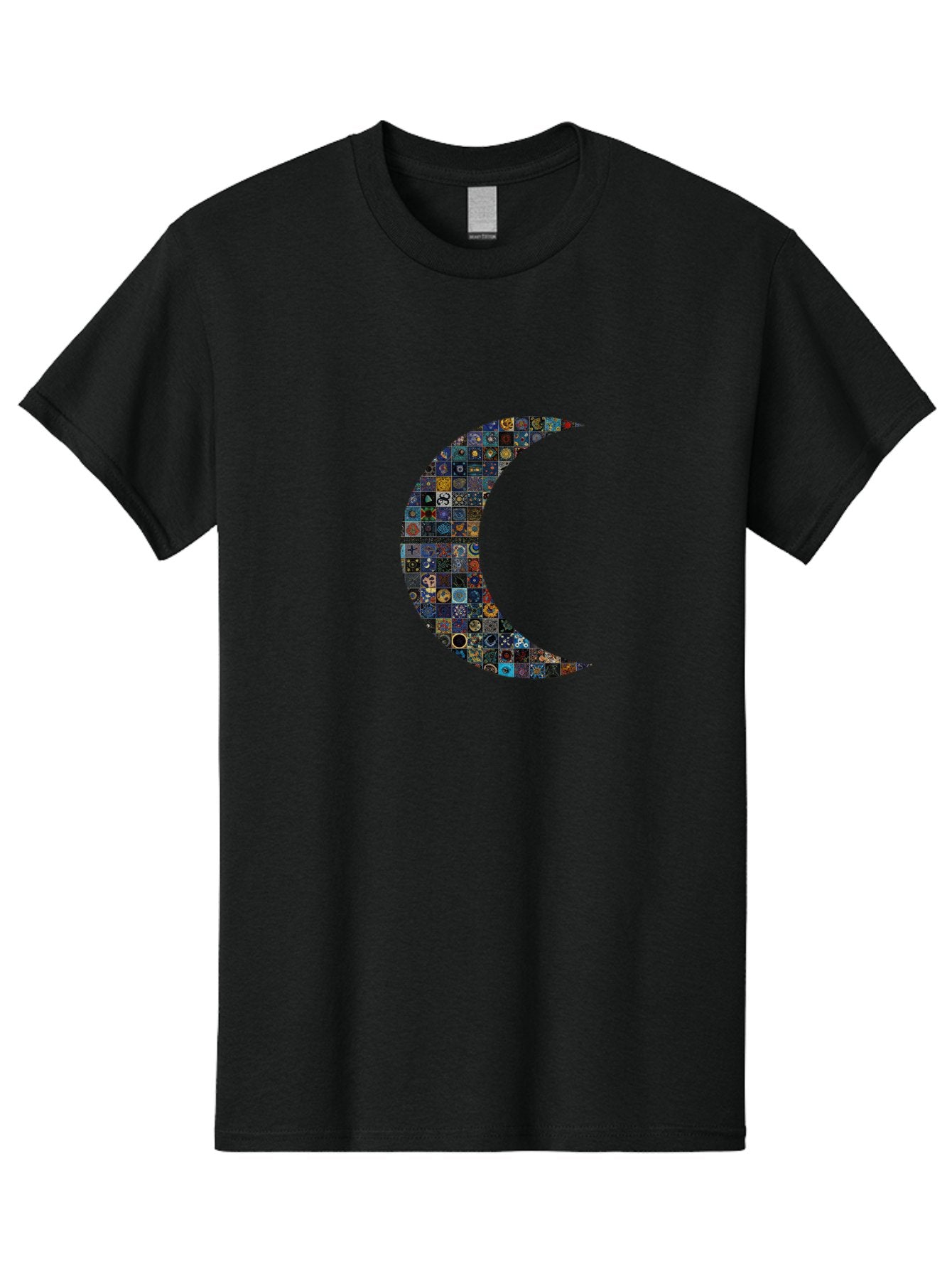 Collage-Crescent-Moon Men'S Graphic Tee, 100% Cotton, Comfortable Casual Summer Wear, Machine Washable, Vintage Camera, Old Camera, Antique Camera, Black Camera, Classic Photography, Photography Equipment, Nostalgic Device, Film Camera, Bag322