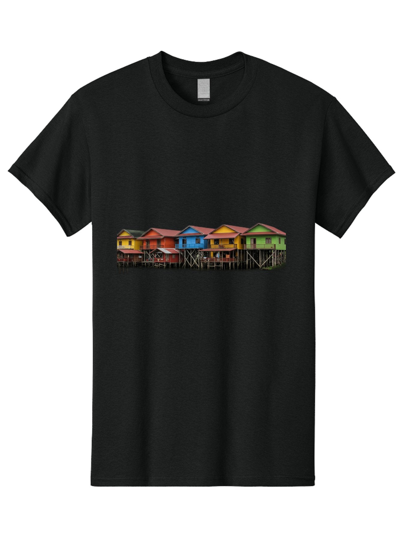 Colorful-Stilt-Houses Men'S Graphic Tee, 100% Cotton, Comfortable Casual Summer Wear, Machine Washable, Vintage Camera, Old Camera, Antique Camera, Black Camera, Classic Photography, Photography Equipment, Nostalgic Device, Film Camera, Bag325 6