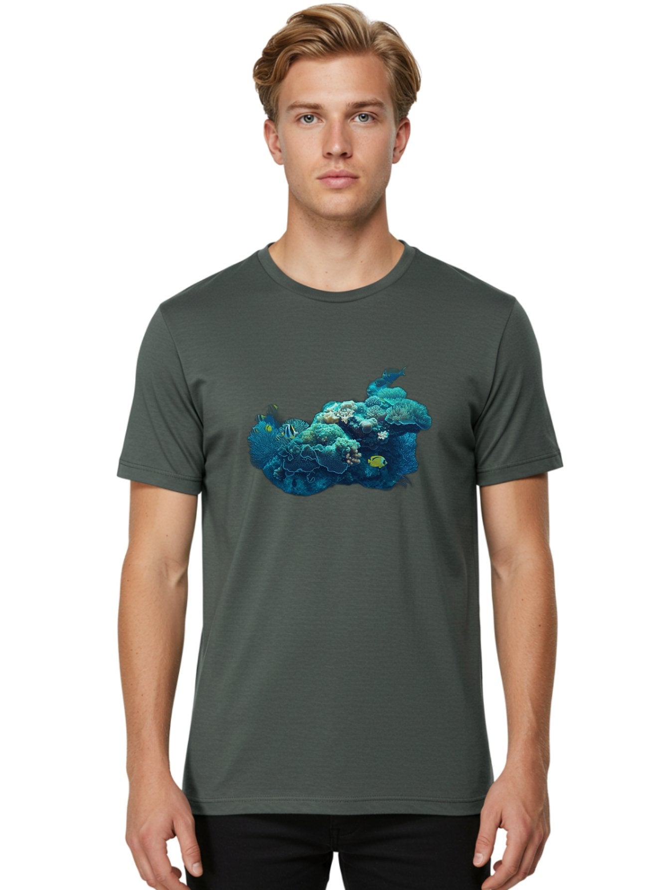 Coral-Reef-1 Men'S Graphic Tee, 100% Cotton, Comfortable Casual Summer Wear, Machine Washable, Vintage Camera, Old Camera, Antique Camera, Black Camera, Classic Photography, Photography Equipment, Nostalgic Device, Film Camera, Camera Art Bag334 17