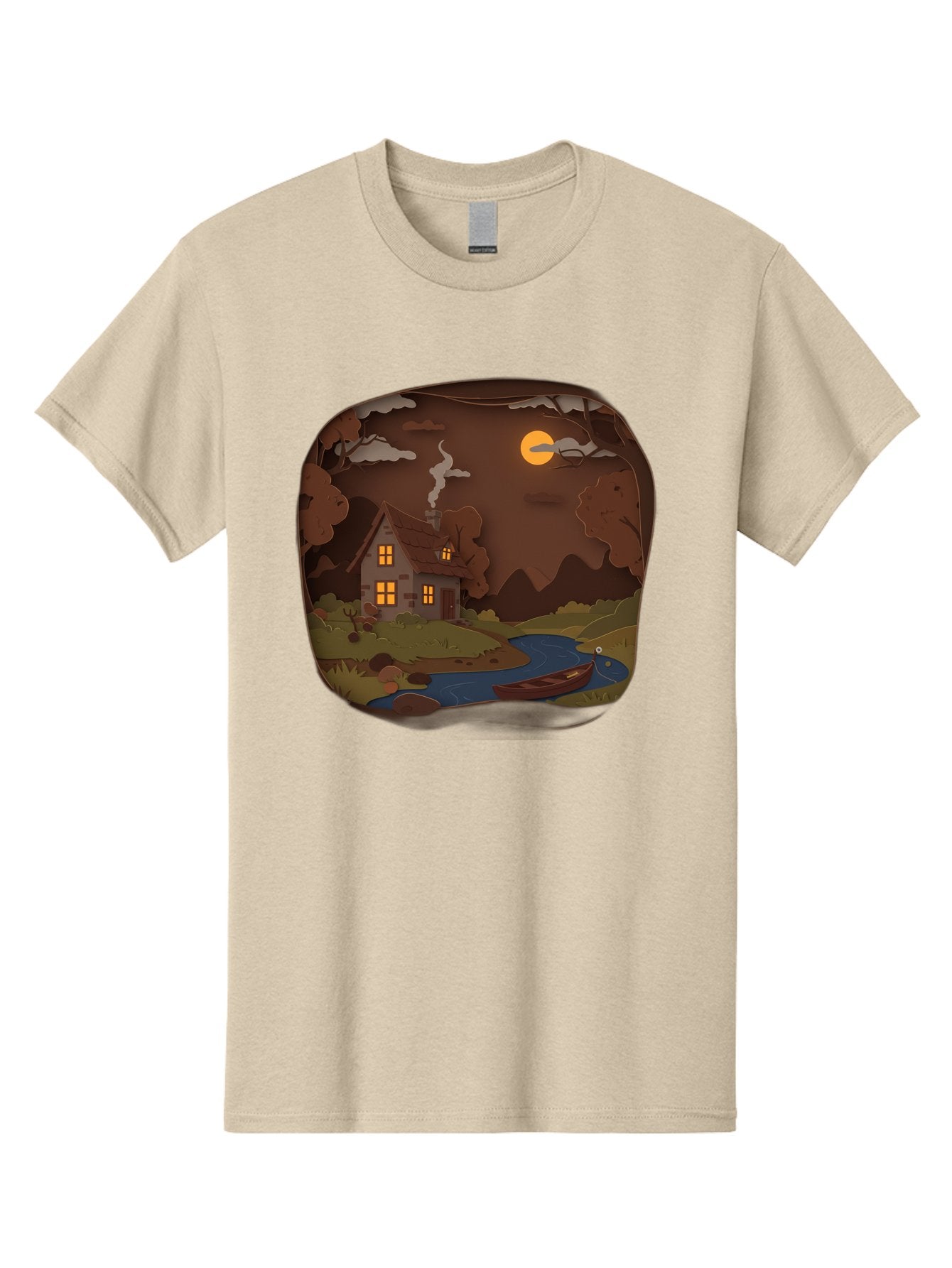 Cottage-By-The-River-1 Men'S Graphic Tee, 100% Cotton, Comfortable Casual Summer Wear, Machine Washable, Vintage Camera, Old Camera, Antique Camera, Black Camera, Classic Photography, Photography Equipment, Nostalgic Device, Film Camera, Bag341 10