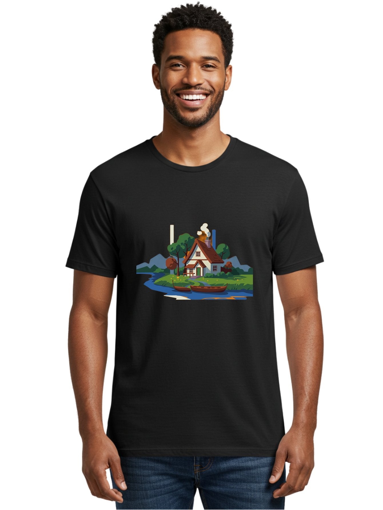 Cottage-By-Water Men'S Graphic Tee, 100% Cotton, Comfortable Casual Summer Wear, Machine Washable, Vintage Camera, Old Camera, Antique Camera, Black Camera, Classic Photography, Photography Equipment, Nostalgic Device, Film Camera, Camera Art Bag343 30