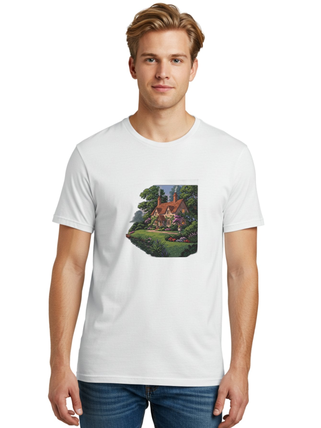 Cottage-Garden-Paradise Men'S Graphic Tee, 100% Cotton, Comfortable Casual Summer Wear, Machine Washable, Vintage Camera, Old Camera, Antique Camera, Black Camera, Classic Photography, Photography Equipment, Nostalgic Device, Film Camera, Bag344 20