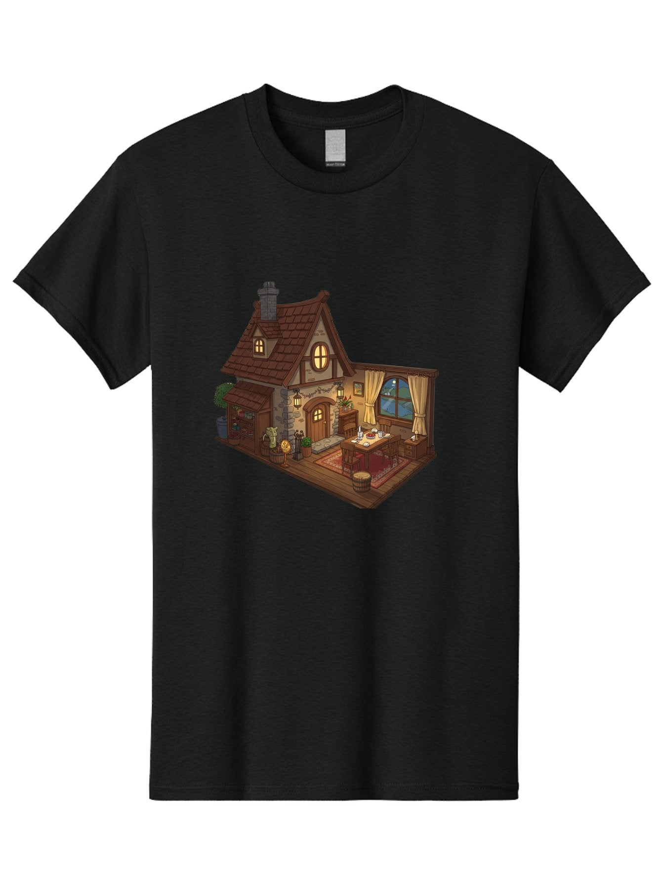 Cozy-Cottage-1 Men'S Graphic Tee, 100% Cotton, Comfortable Casual Summer Wear, Machine Washable, Vintage Camera, Old Camera, Antique Camera, Black Camera, Classic Photography, Photography Equipment, Nostalgic Device, Film Camera, Camera Art Bag350 3