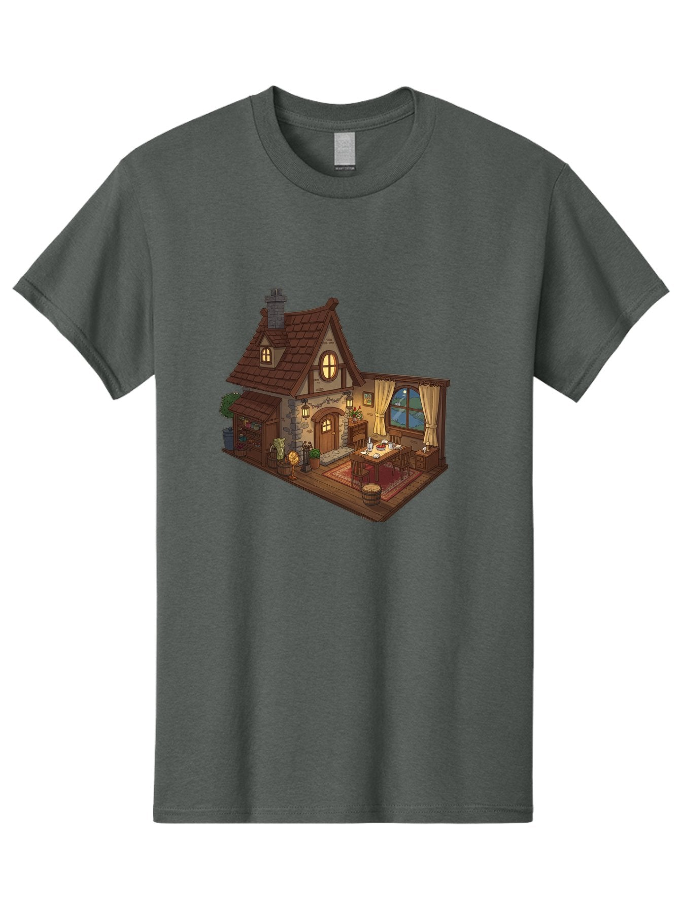 Cozy-Cottage-1 Men'S Graphic Tee, 100% Cotton, Comfortable Casual Summer Wear, Machine Washable, Vintage Camera, Old Camera, Antique Camera, Black Camera, Classic Photography, Photography Equipment, Nostalgic Device, Film Camera, Camera Art Bag350 12