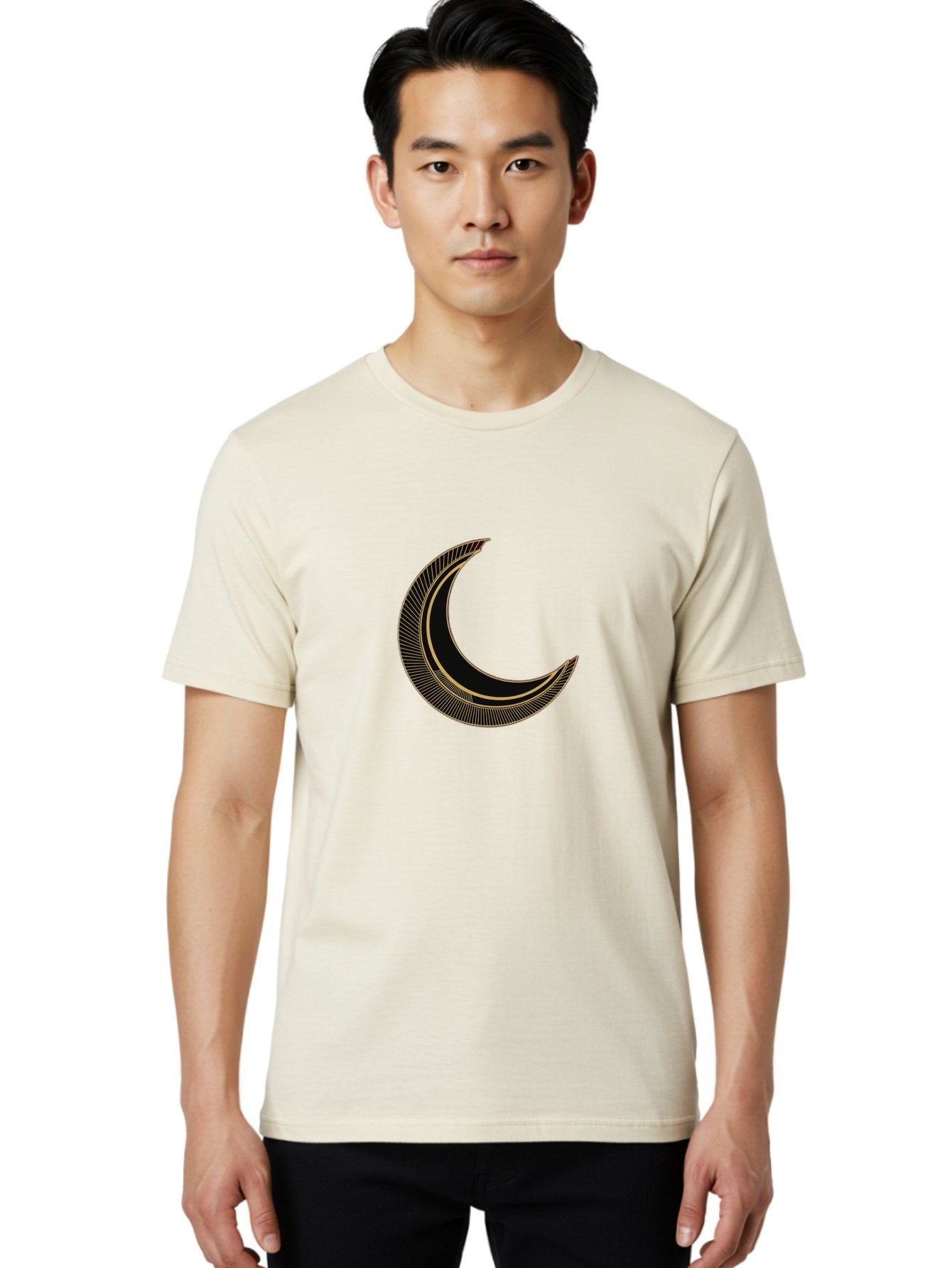 Crescent-Moon-2 Men'S Graphic Tee, 100% Cotton, Comfortable Casual Summer Wear, Machine Washable, Vintage Camera, Old Camera, Antique Camera, Black Camera, Classic Photography, Photography Equipment, Nostalgic Device, Film Camera, Camera Art Bag361 30