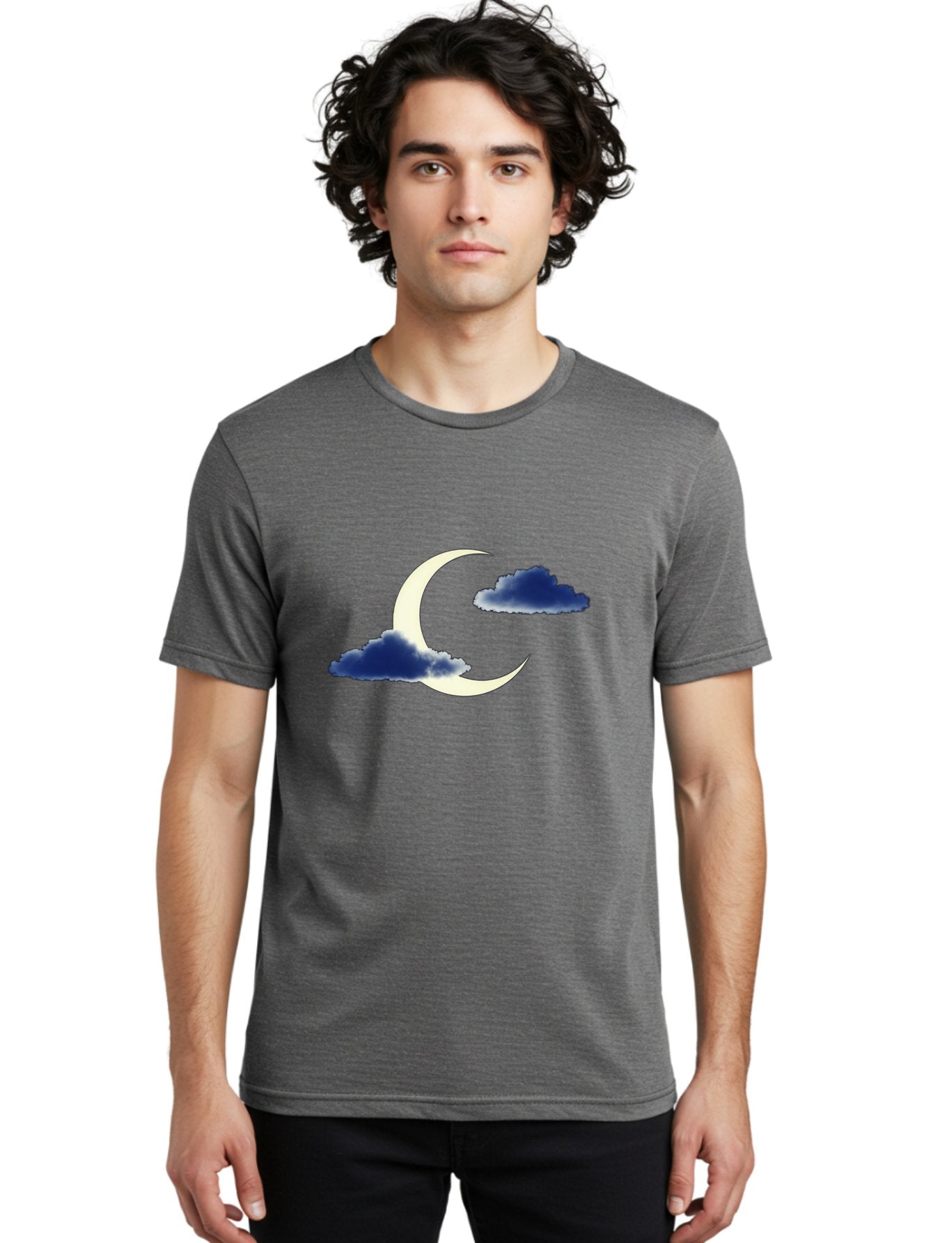 Crescent-Moon-With-Clouds Men'S Graphic Tee, 100% Cotton, Comfortable Casual Summer Wear, Machine Washable, Vintage Camera, Old Camera, Antique Camera, Black Camera, Classic Photography, Photography Equipment, Nostalgic Device, Film Camera, Bag362 16