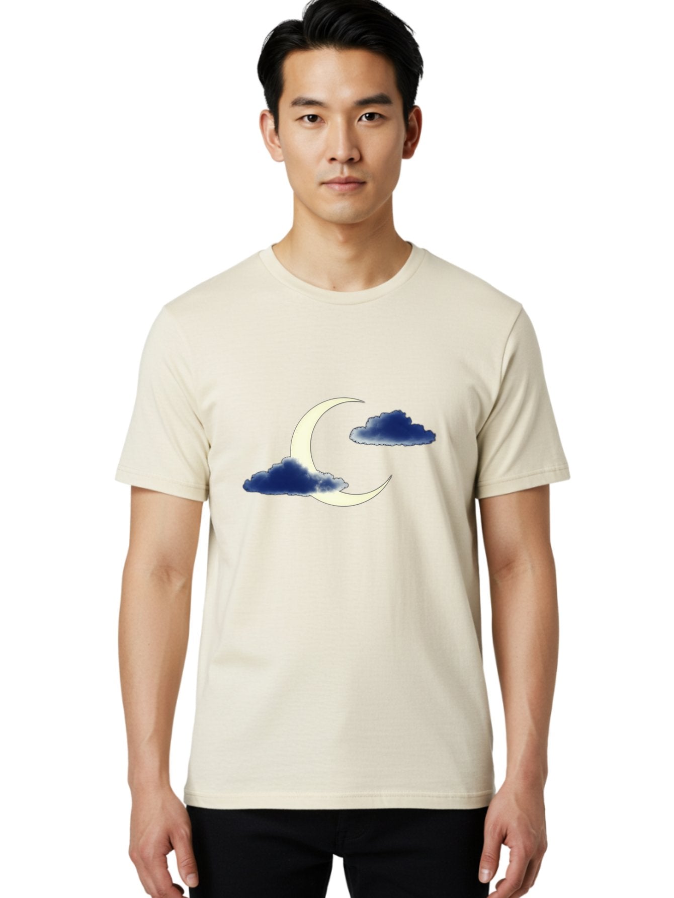 Crescent-Moon-With-Clouds Men'S Graphic Tee, 100% Cotton, Comfortable Casual Summer Wear, Machine Washable, Vintage Camera, Old Camera, Antique Camera, Black Camera, Classic Photography, Photography Equipment, Nostalgic Device, Film Camera, Bag362 23