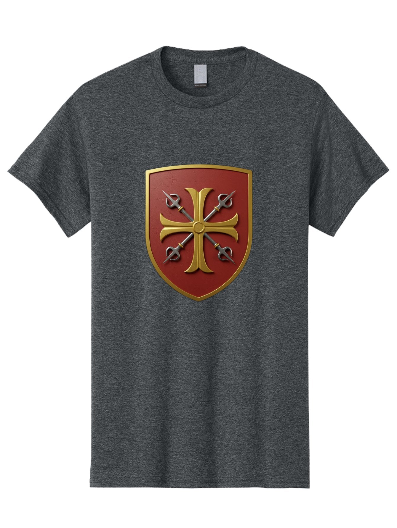 Crossed-Swords-And-Cross-Emblem Men'S Graphic Tee, 100% Cotton, Comfortable Casual Summer Wear, Machine Washable, Vintage Camera, Old Camera, Antique Camera, Black Camera, Classic Photography, Photography Equipment, Nostalgic Device, Bag364