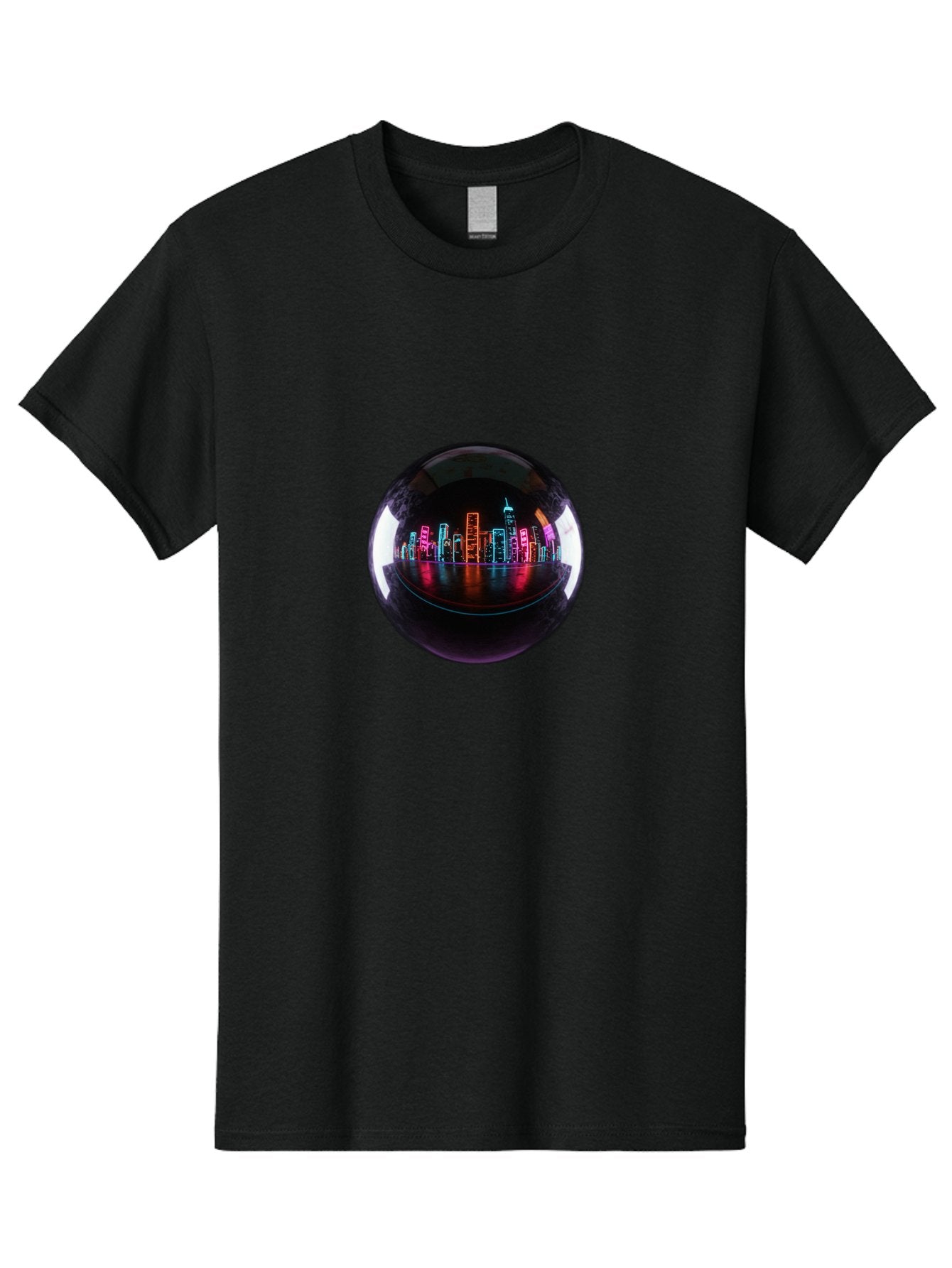 Crystal-Ball-Cityscape Men'S Graphic Tee, 100% Cotton, Comfortable Casual Summer Wear, Machine Washable, Vintage Camera, Old Camera, Antique Camera, Black Camera, Classic Photography, Photography Equipment, Nostalgic Device, Film Camera, Bag367 3