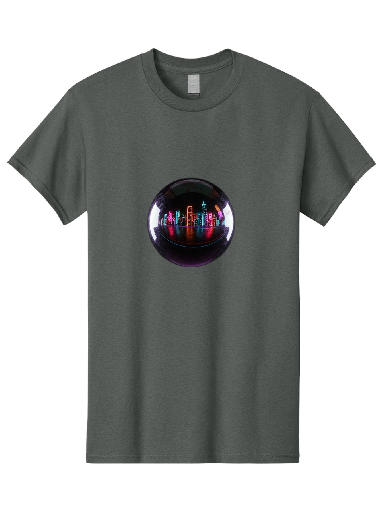 Crystal-Ball-Cityscape Men'S Graphic Tee, 100% Cotton, Comfortable Casual Summer Wear, Machine Washable, Vintage Camera, Old Camera, Antique Camera, Black Camera, Classic Photography, Photography Equipment, Nostalgic Device, Film Camera, Bag367 7