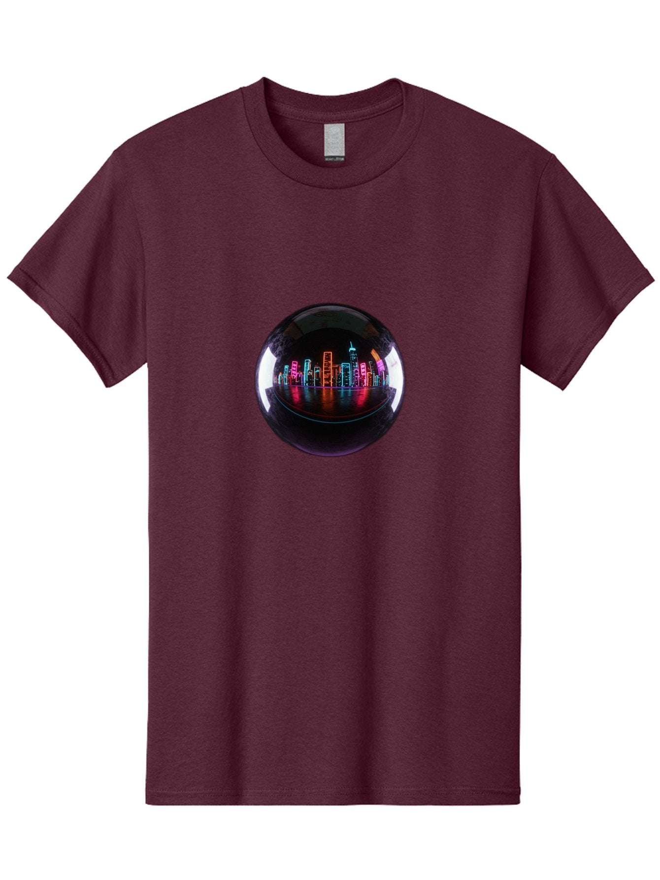 Crystal-Ball-Cityscape Men'S Graphic Tee, 100% Cotton, Comfortable Casual Summer Wear, Machine Washable, Vintage Camera, Old Camera, Antique Camera, Black Camera, Classic Photography, Photography Equipment, Nostalgic Device, Film Camera, Bag367