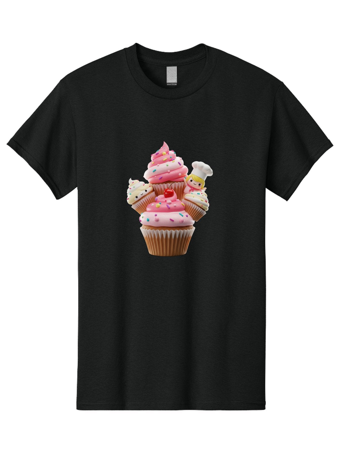 Cupcake-With-Chef Men'S Graphic Tee, 100% Cotton, Comfortable Casual Summer Wear, Machine Washable, Vintage Camera, Old Camera, Antique Camera, Black Camera, Classic Photography, Photography Equipment, Nostalgic Device, Film Camera, Camera Art Bag372 8