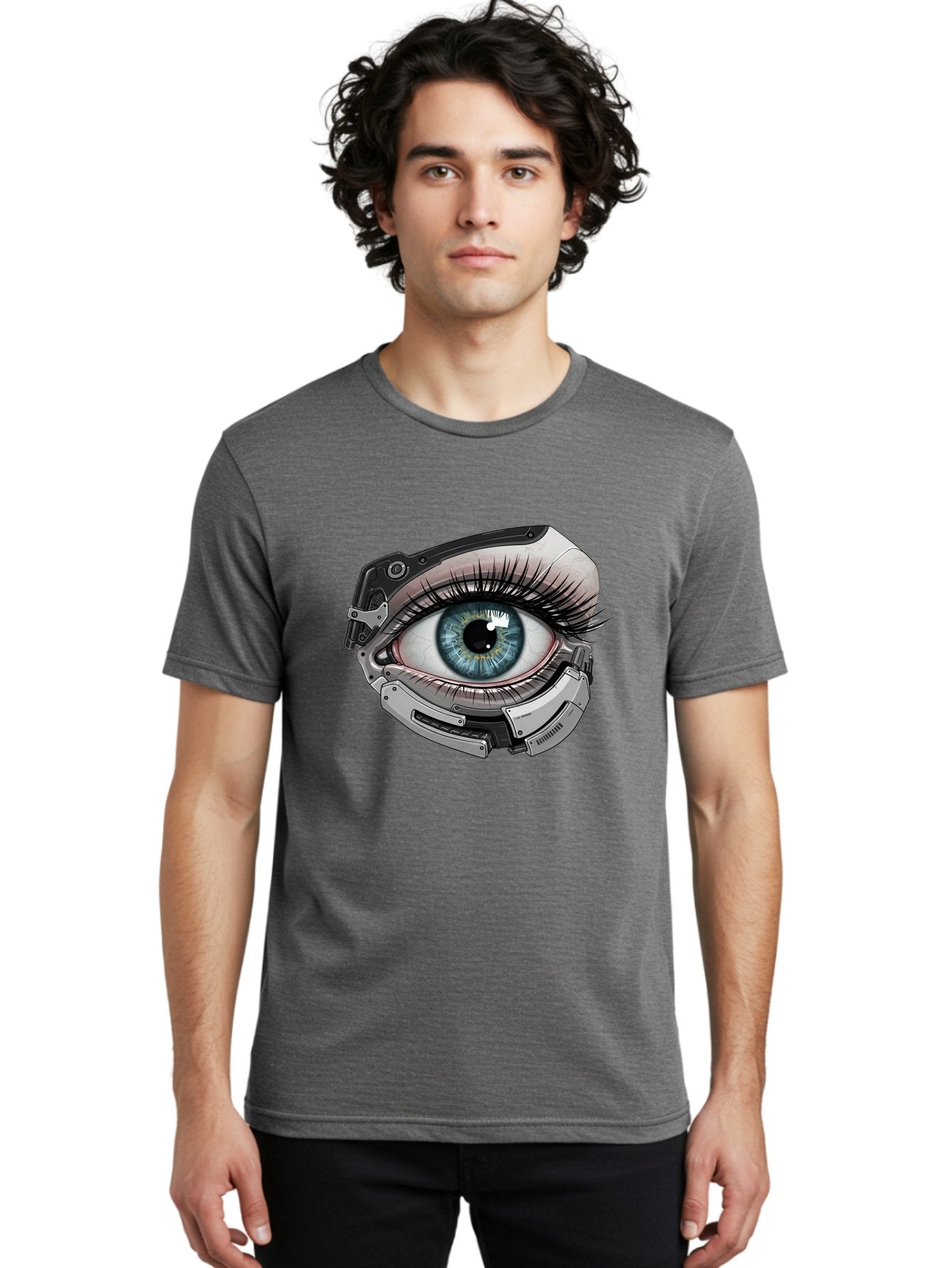Cyborg-Eye Men'S Graphic Tee, 100% Cotton, Comfortable Casual Summer Wear, Machine Washable, Vintage Camera, Old Camera, Antique Camera, Black Camera, Classic Photography, Photography Equipment, Nostalgic Device, Film Camera, Camera Art Bag376 19