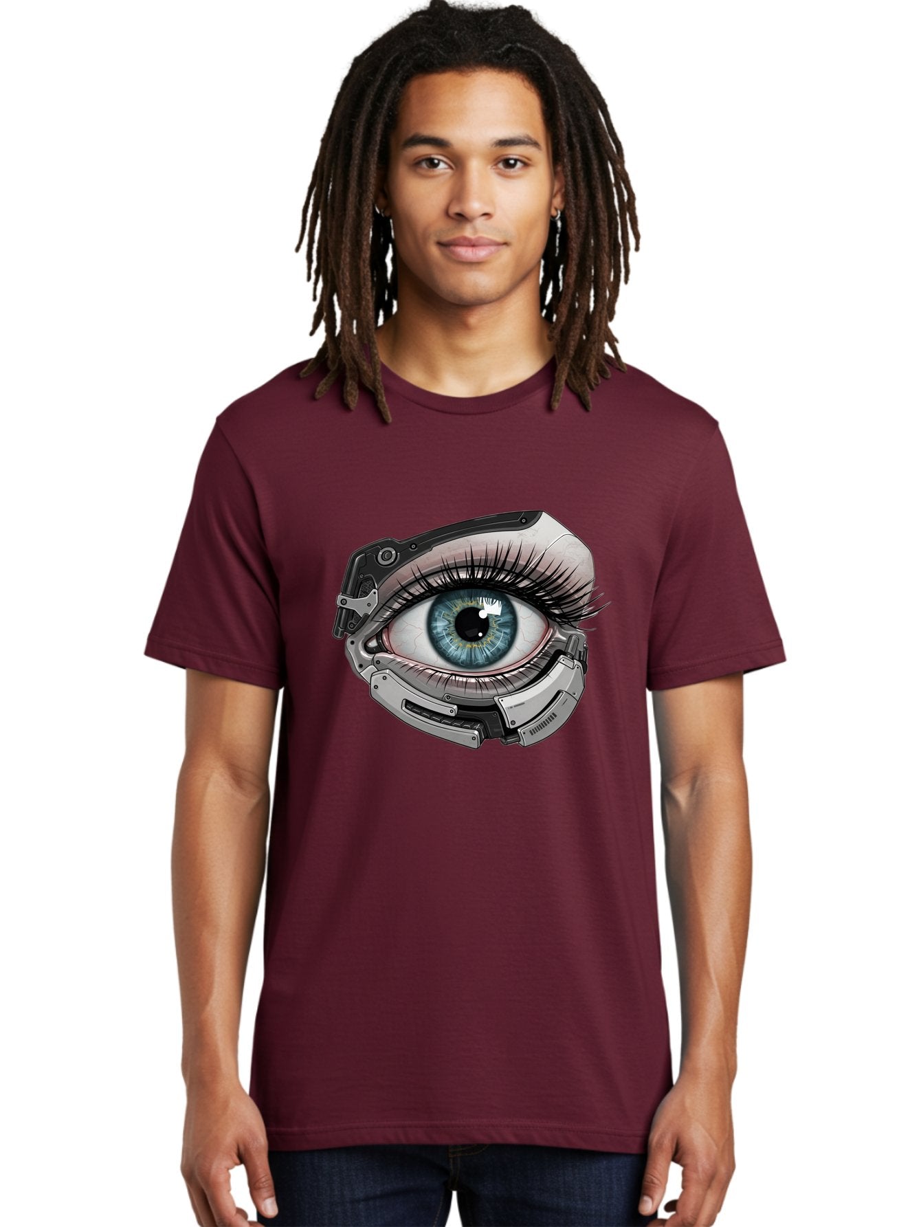 Cyborg-Eye Men'S Graphic Tee, 100% Cotton, Comfortable Casual Summer Wear, Machine Washable, Vintage Camera, Old Camera, Antique Camera, Black Camera, Classic Photography, Photography Equipment, Nostalgic Device, Film Camera, Camera Art Bag376 26